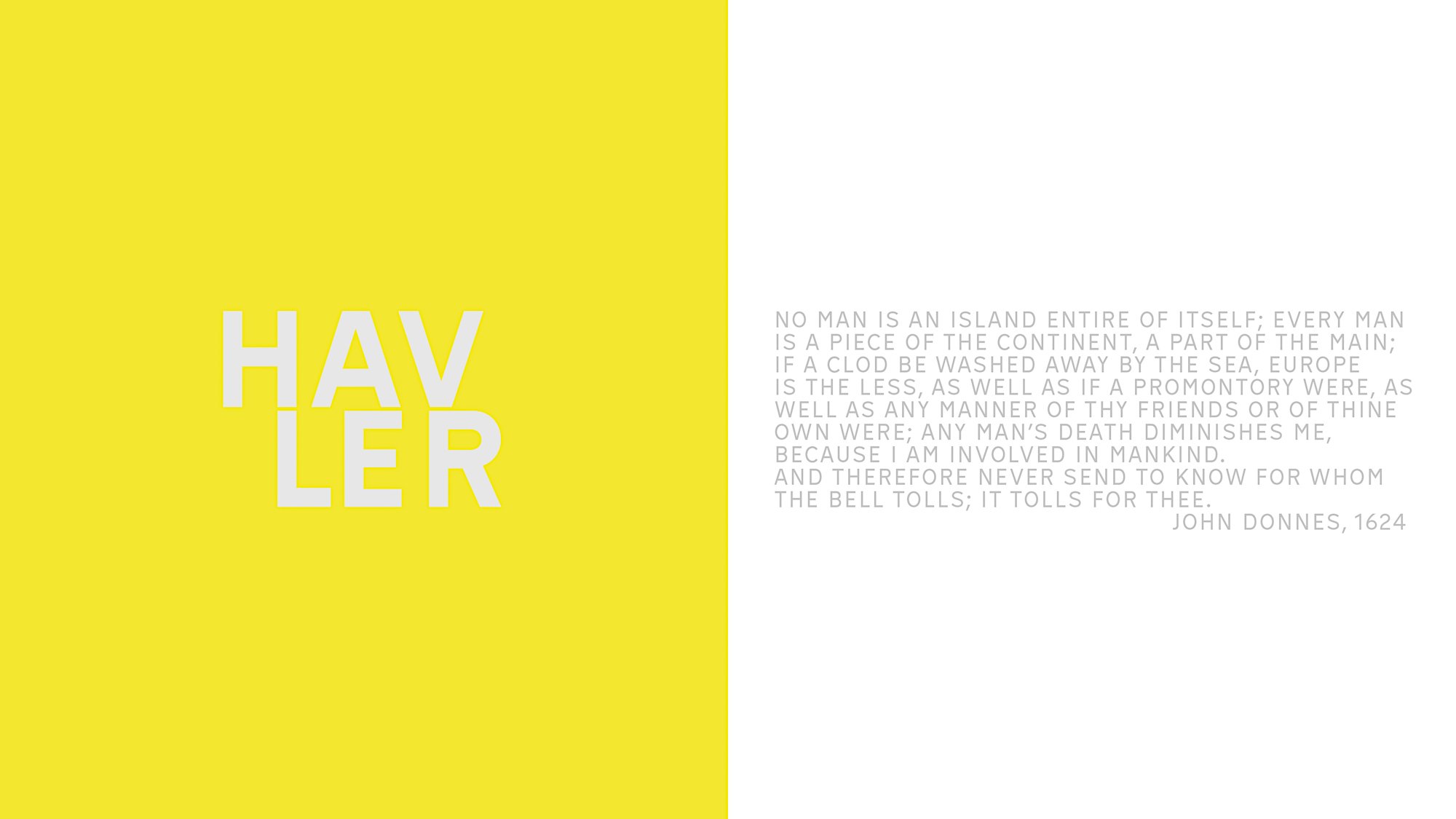 Anne-Mette Hansen, <i>John Donne</i>, Digt på 20 mm akryl, 2024