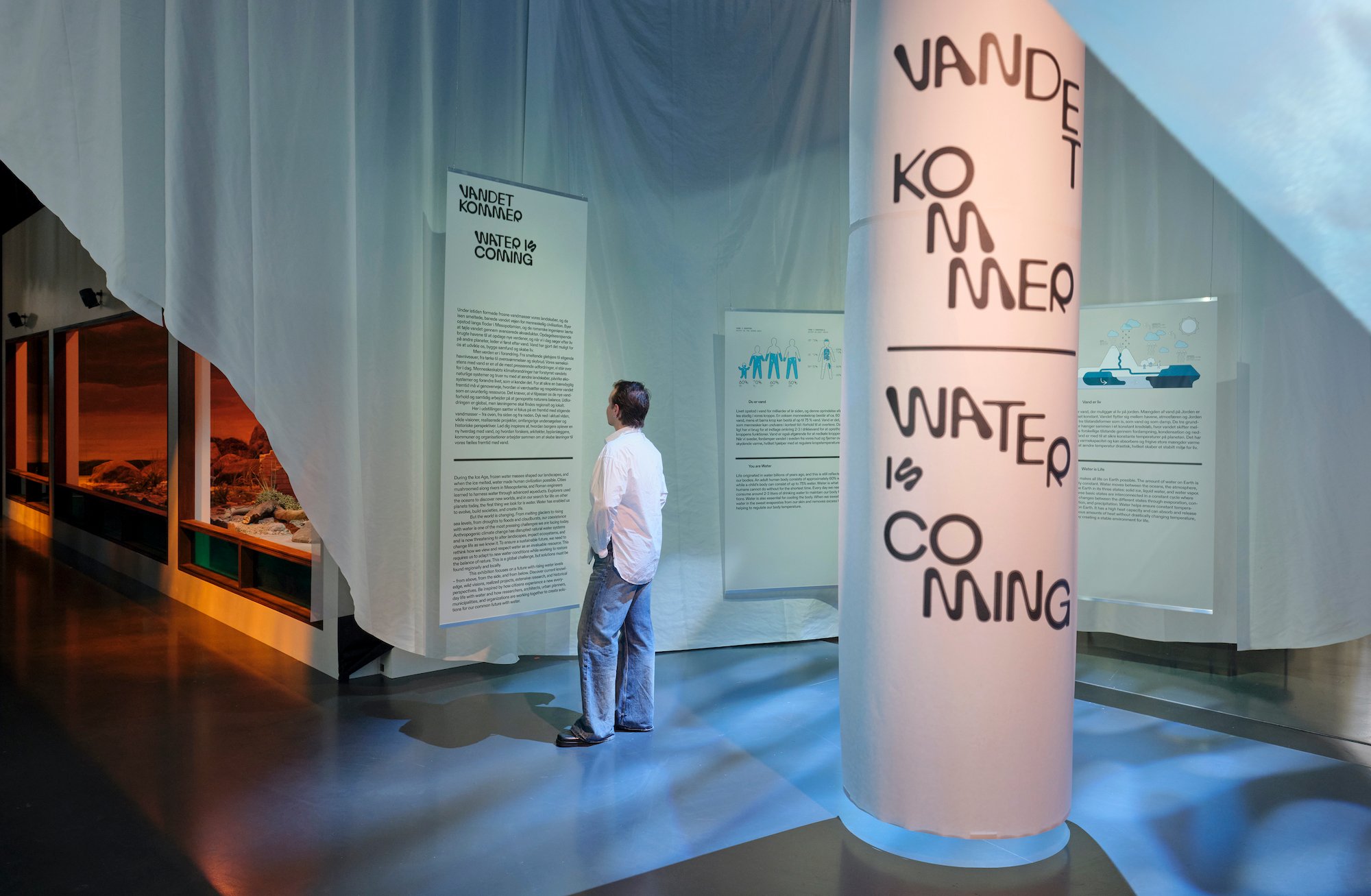 Dansk Arkitektur Center, udstilling, <i>Vandet kommer</i>. Foto: Anders Sune Berg.