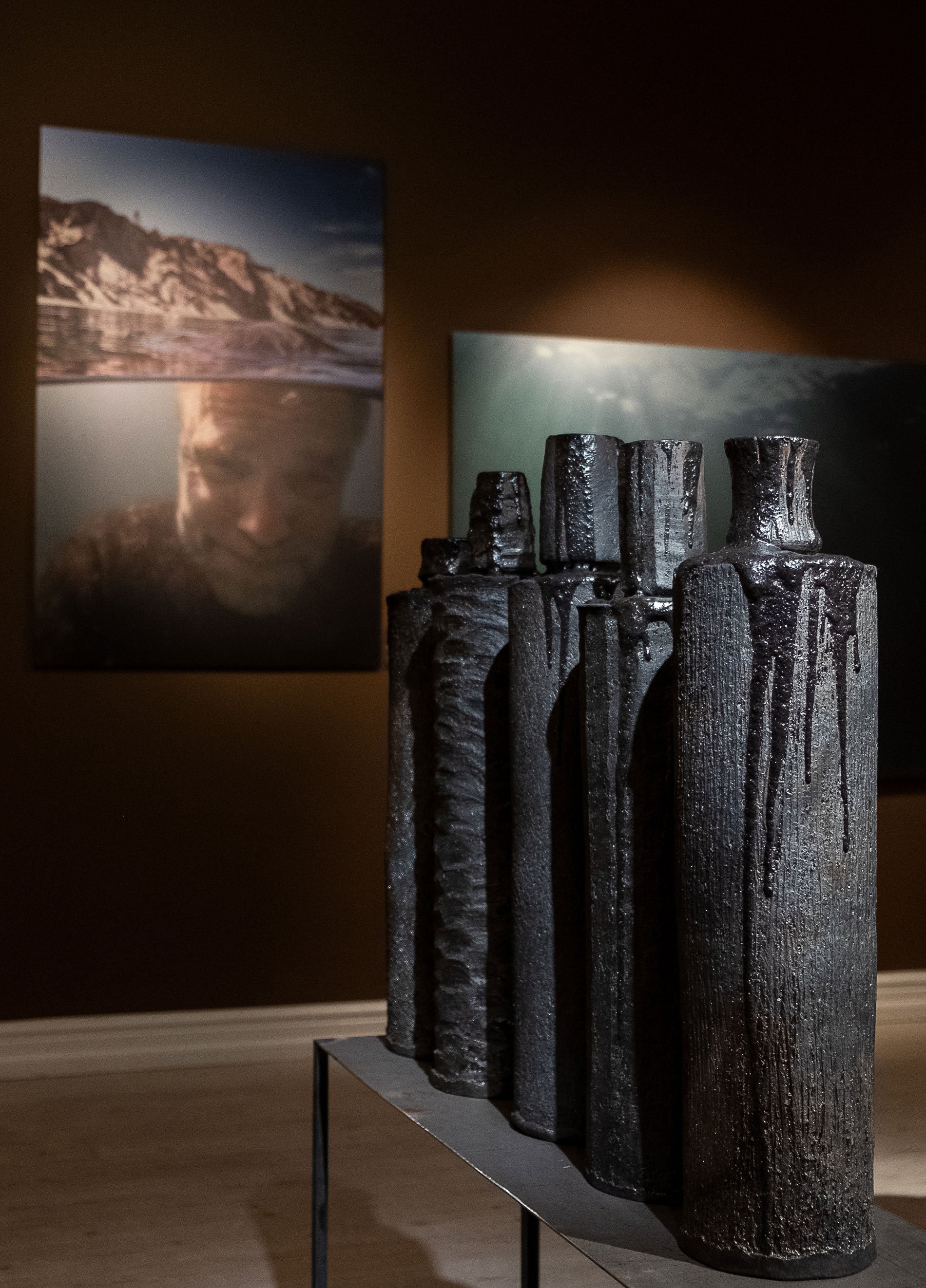 Dorte Visby, Keramik, Klintens Indtryk og Udtryk, I-V, 2024, fotograf Lars Nedergaard