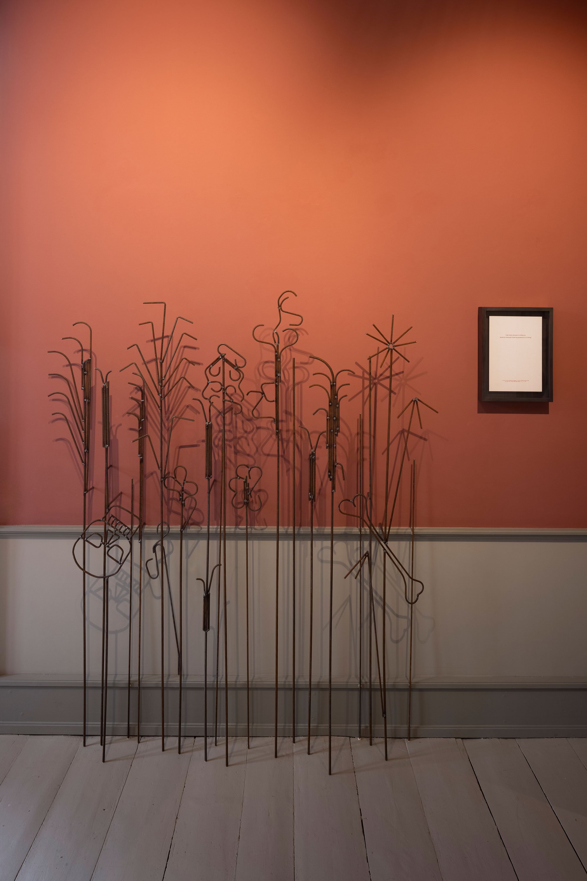 Installationsfoto. Jytte Høy, <i>Words Found More Added</i>, Møstings 2025. Foto: Torben Eskerod