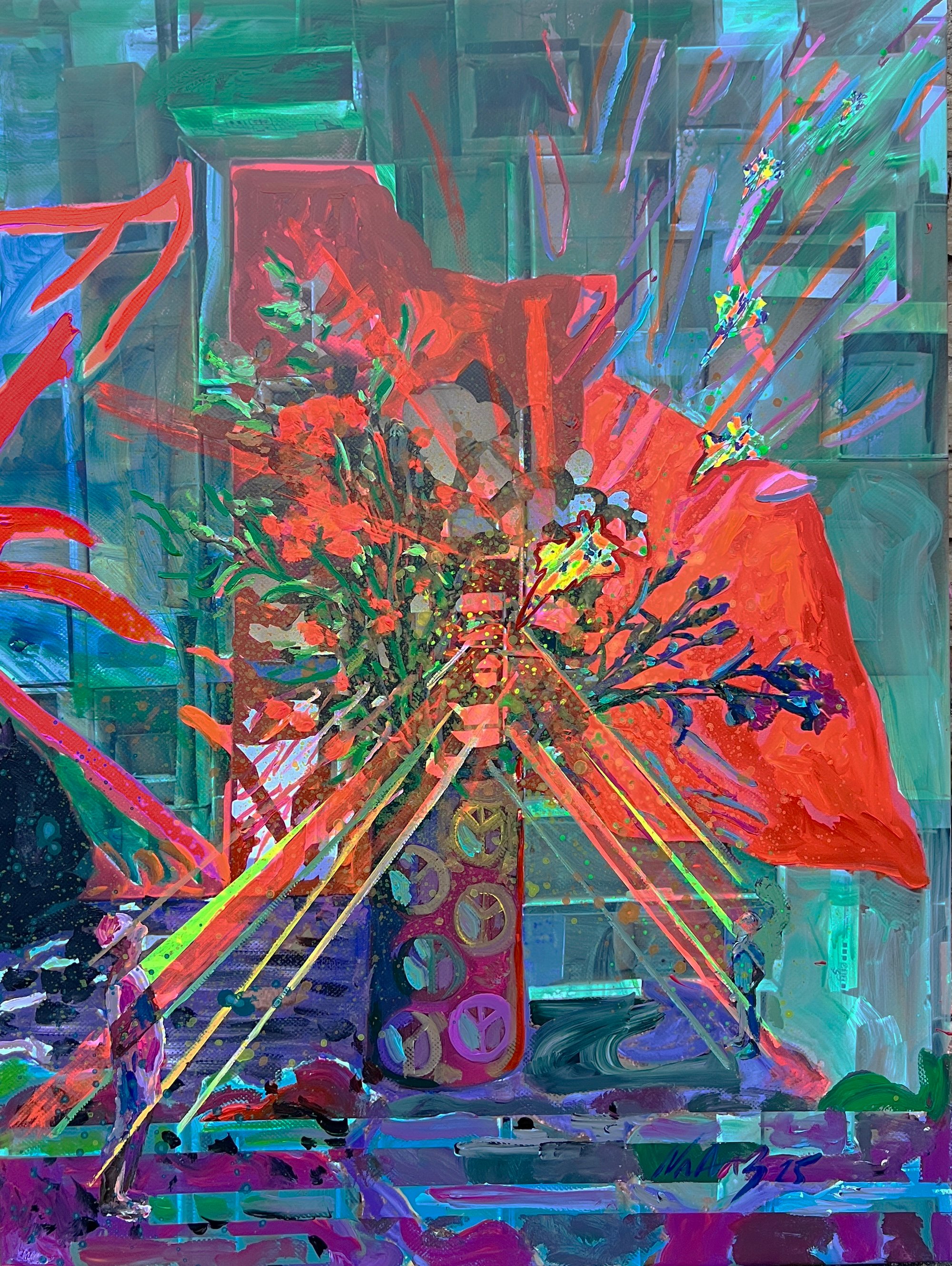 NANA RHB, FLOWERS OF RESISTANCE, 80 x 60 cm. Foto: Galleri NB