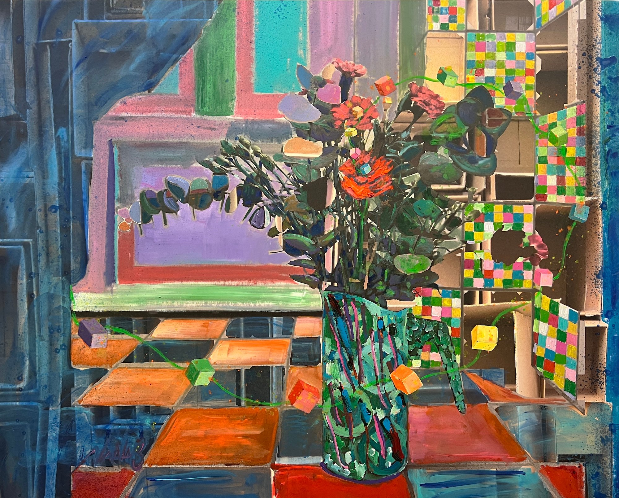 NANA RHB, BUILDING BLOCKS OF BLOOM, 80 x 100 cm. Foto: Galleri NB