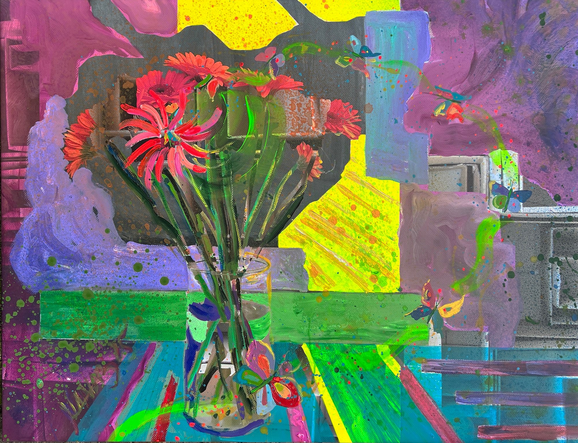 NANA RHB, ROTATING FLOWER POWER, 60 x 80 cm. Foto: Galleri NB