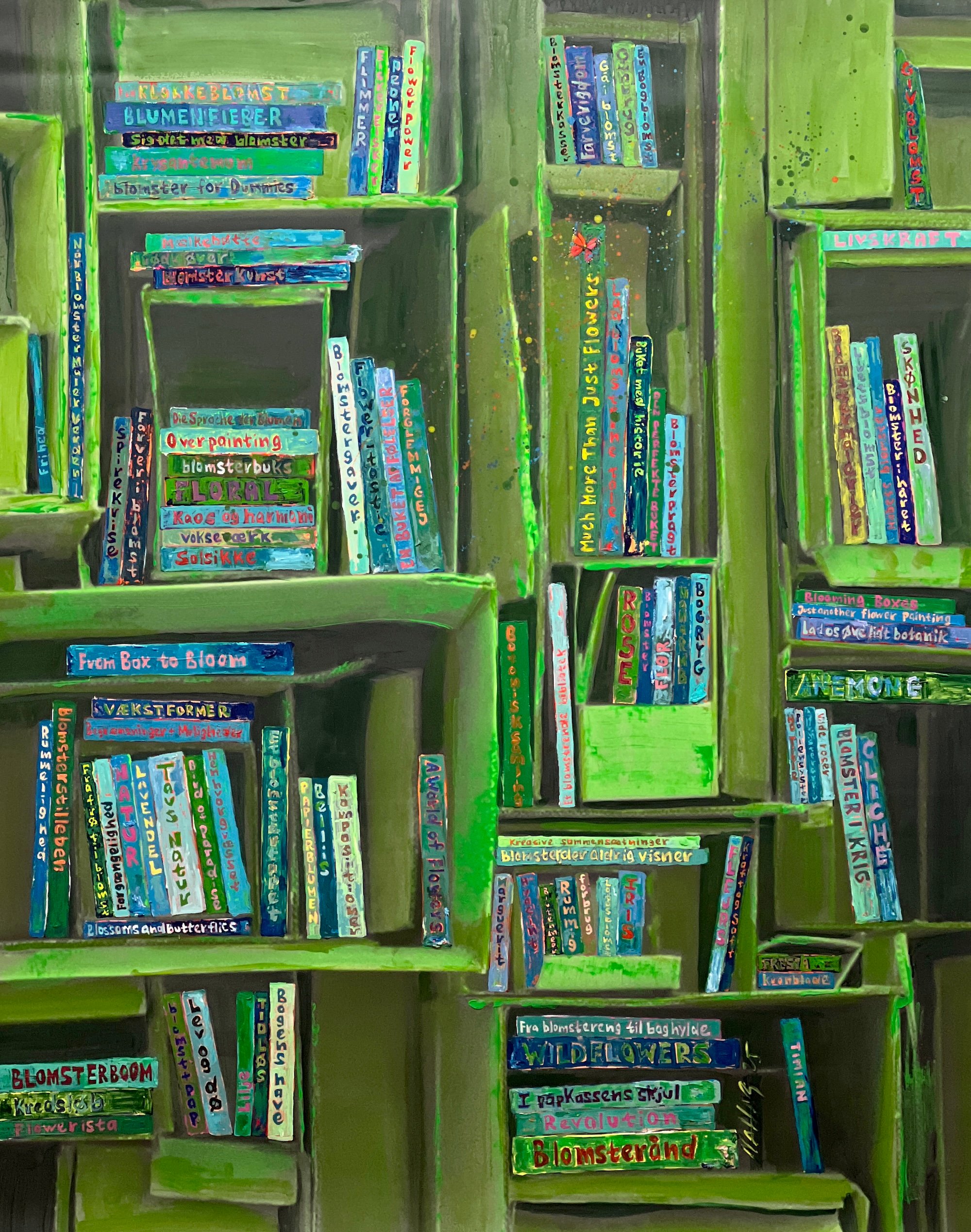 NANA RHB, <i>JUST ANOTHER FLOWER PAINTING</i>, 180 x 140 cm. Foto: Galleri NB