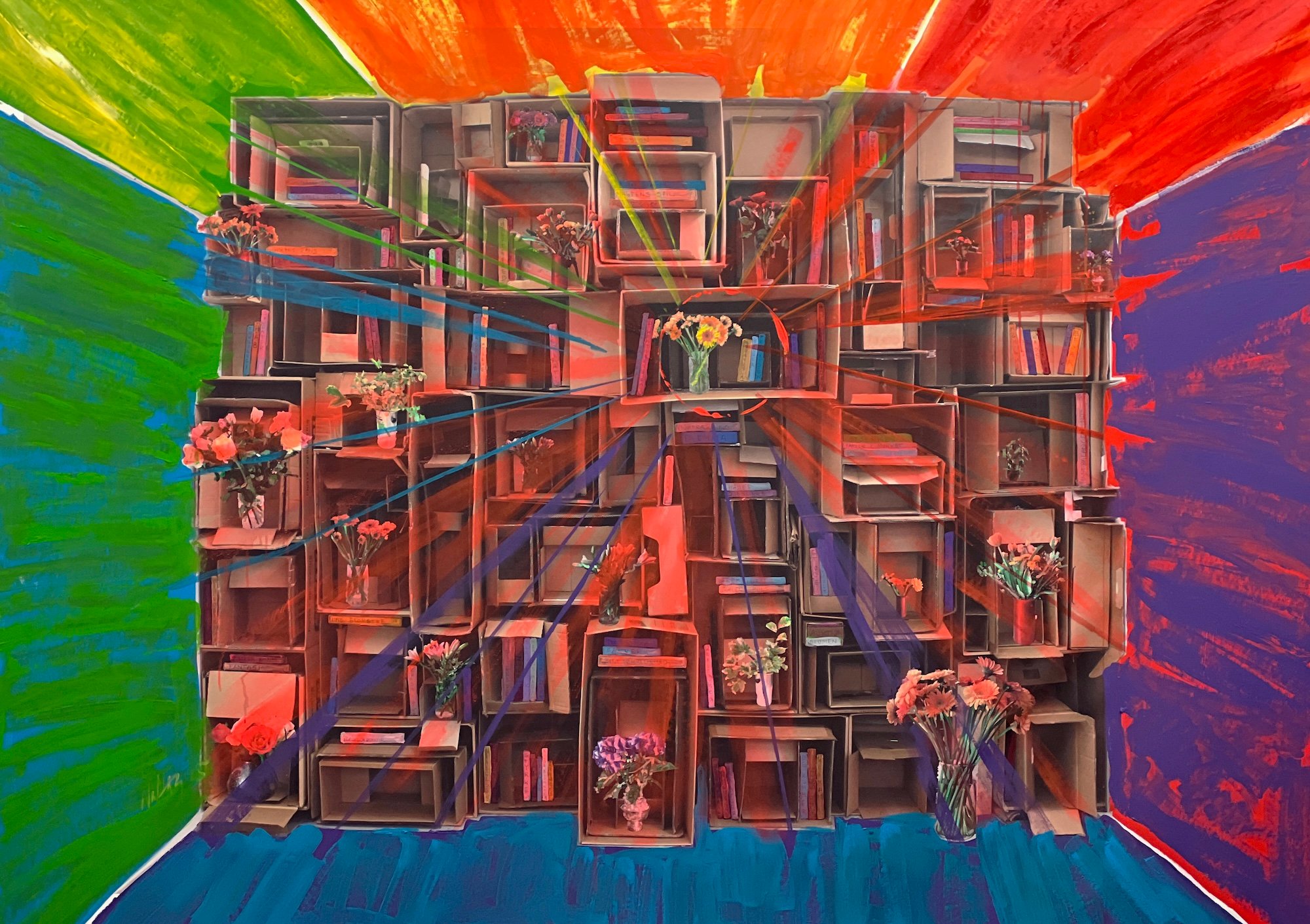 NANA RHB, <i>BLOOMING LIBRARY</i>, 140 x 200 cm. Foto: Galleri NB