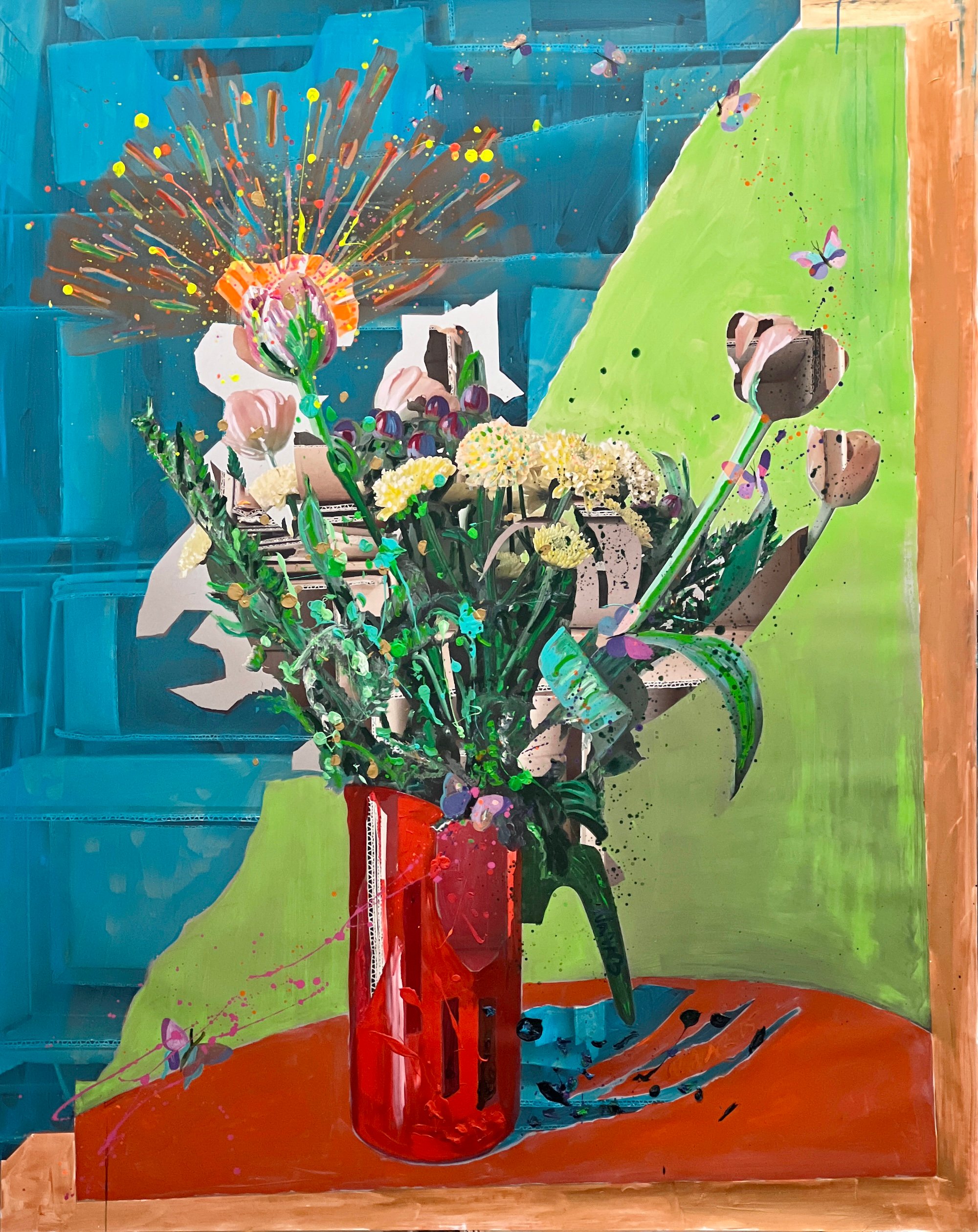 NANA RHB, FLOWER POWER XXVII, 180 x 140 cm. Foto: Galleri NB