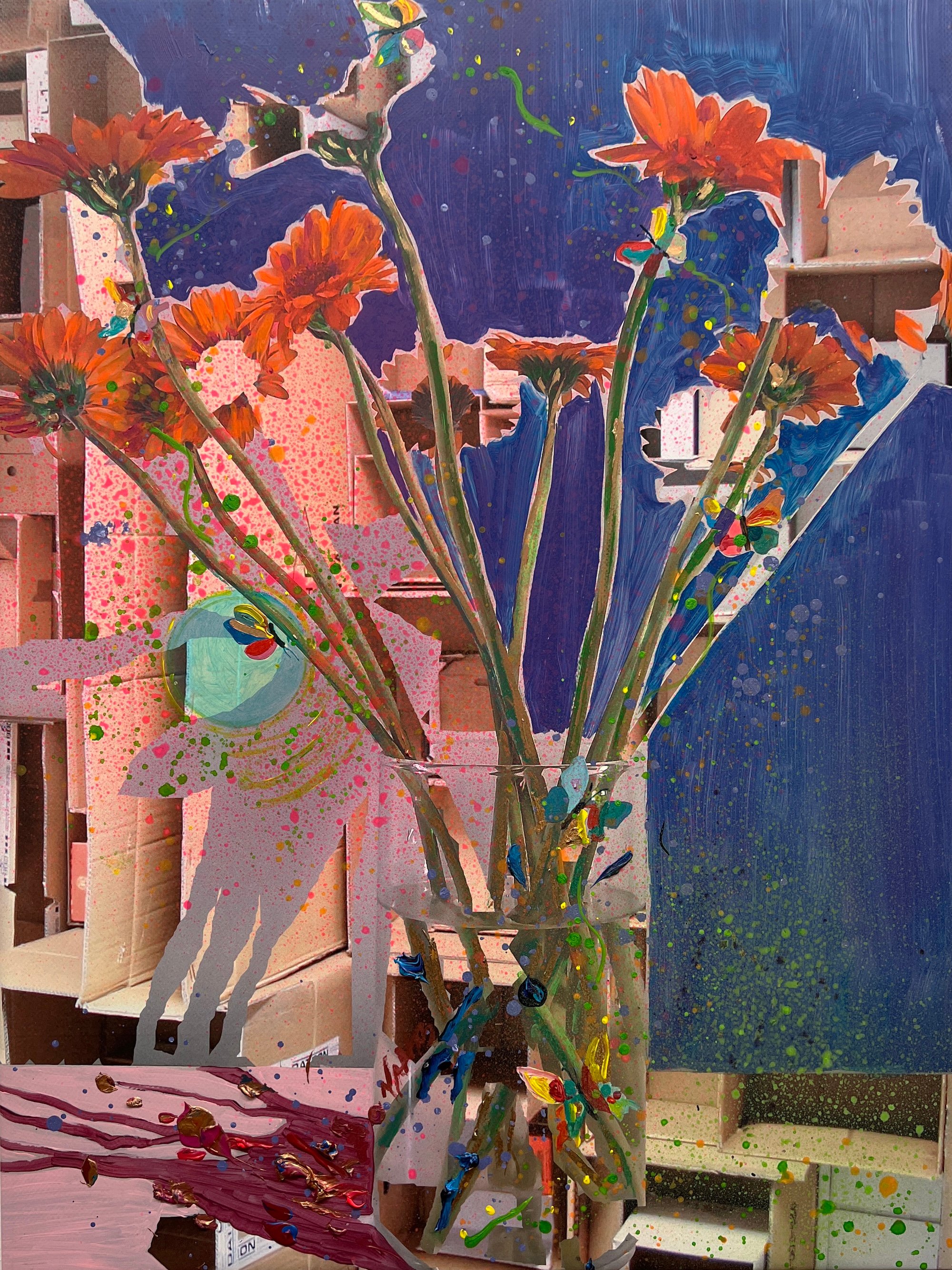 NANA RHB, <i>FLOWER POWER XV</i>, 80 x 60 cm. Foto: Galleri NB