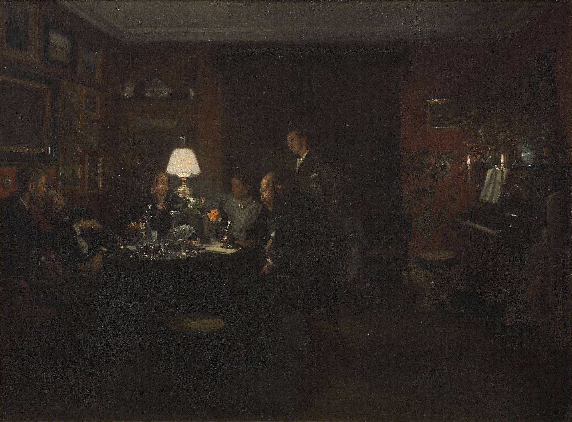Viggo Johansen, Aftenpassiar, 1886. SMK - Statens Museum for Kunst.