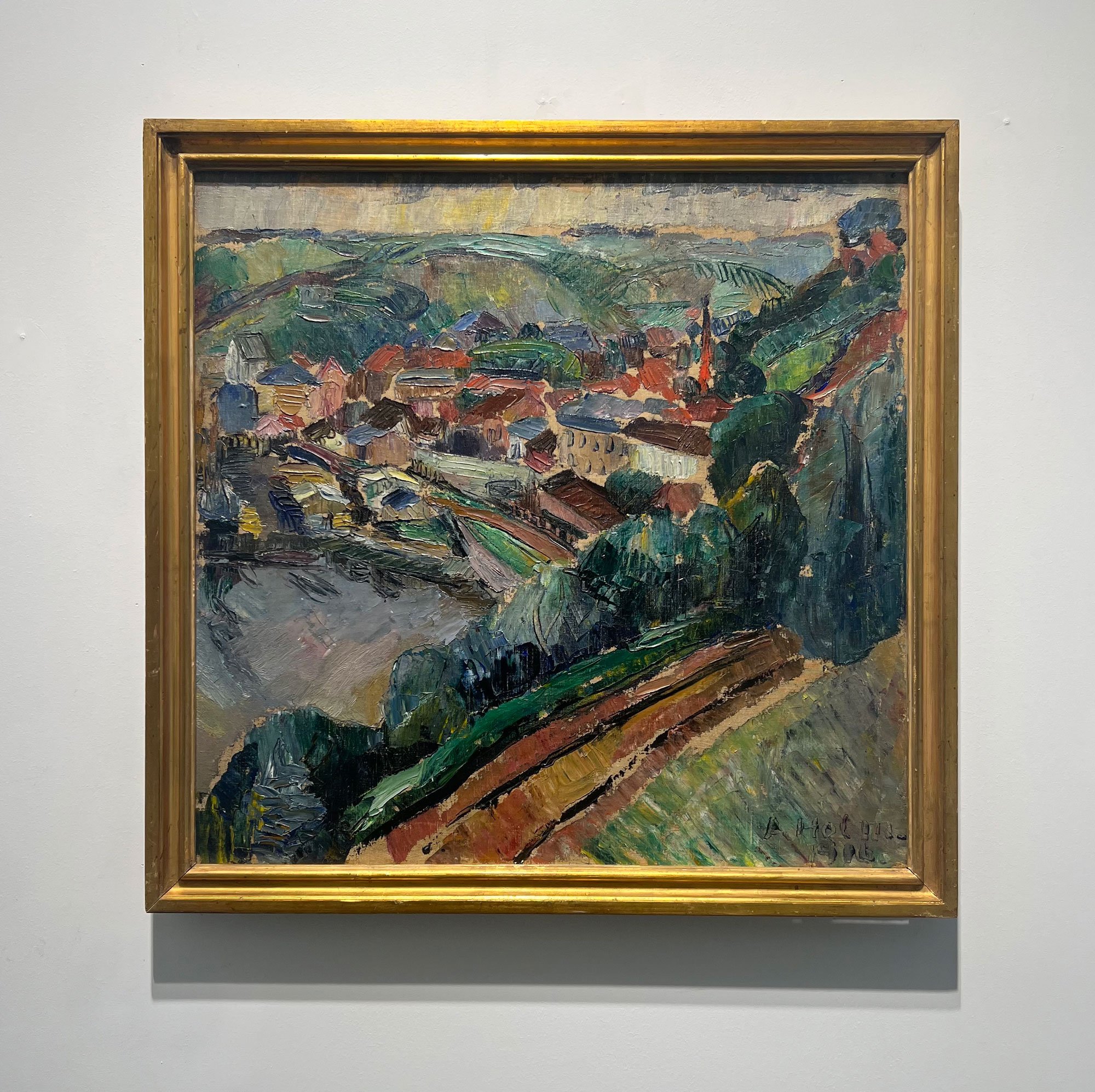 Art Matter Astrid Holm, Udsigt over Lemvig, olie på-lærred,-1916