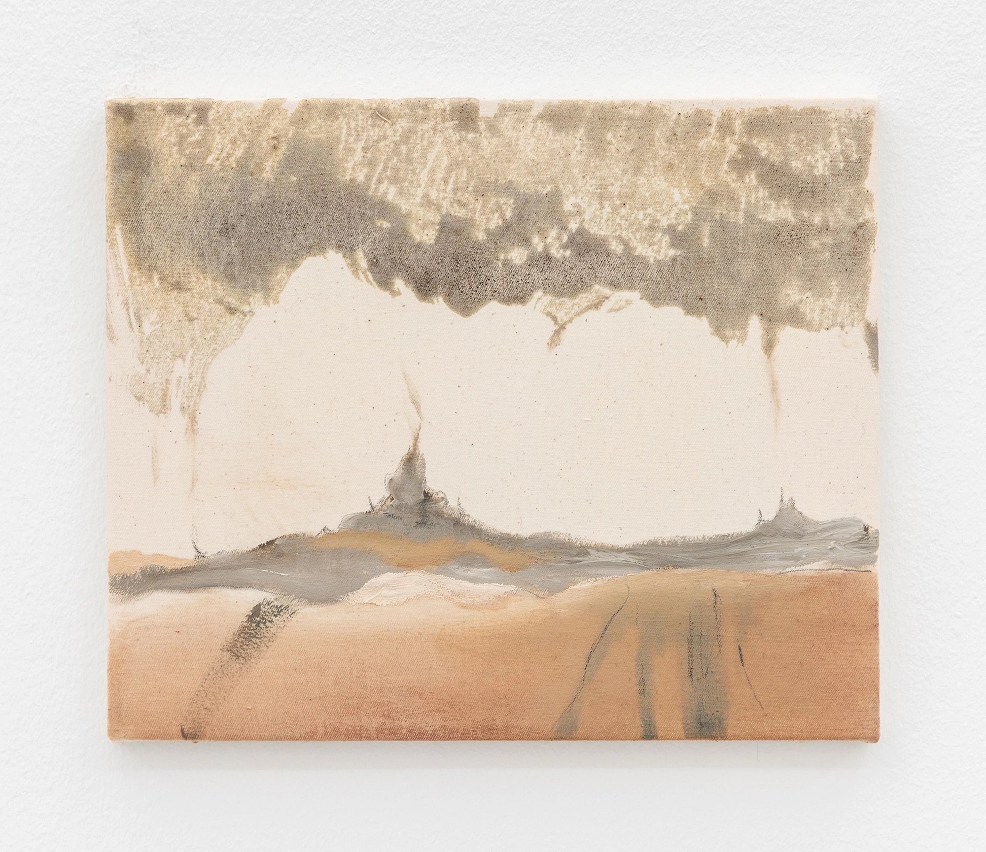 Pauline Fransson, Syrenhäcken (The Lilac Hedge) IV, 2024, Tempera and oil on canvas, 25 x 30 cm. Foto: Malle Madsen