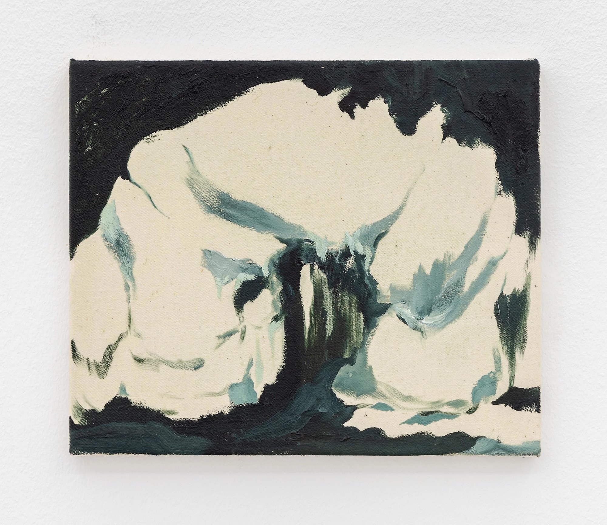 Pauline Fransson, Syrenhäcken (The Lilac Hedge) II, 2024, Tempera and oil on canvas, 25 x 30 cm. Foto: Malle Madsen