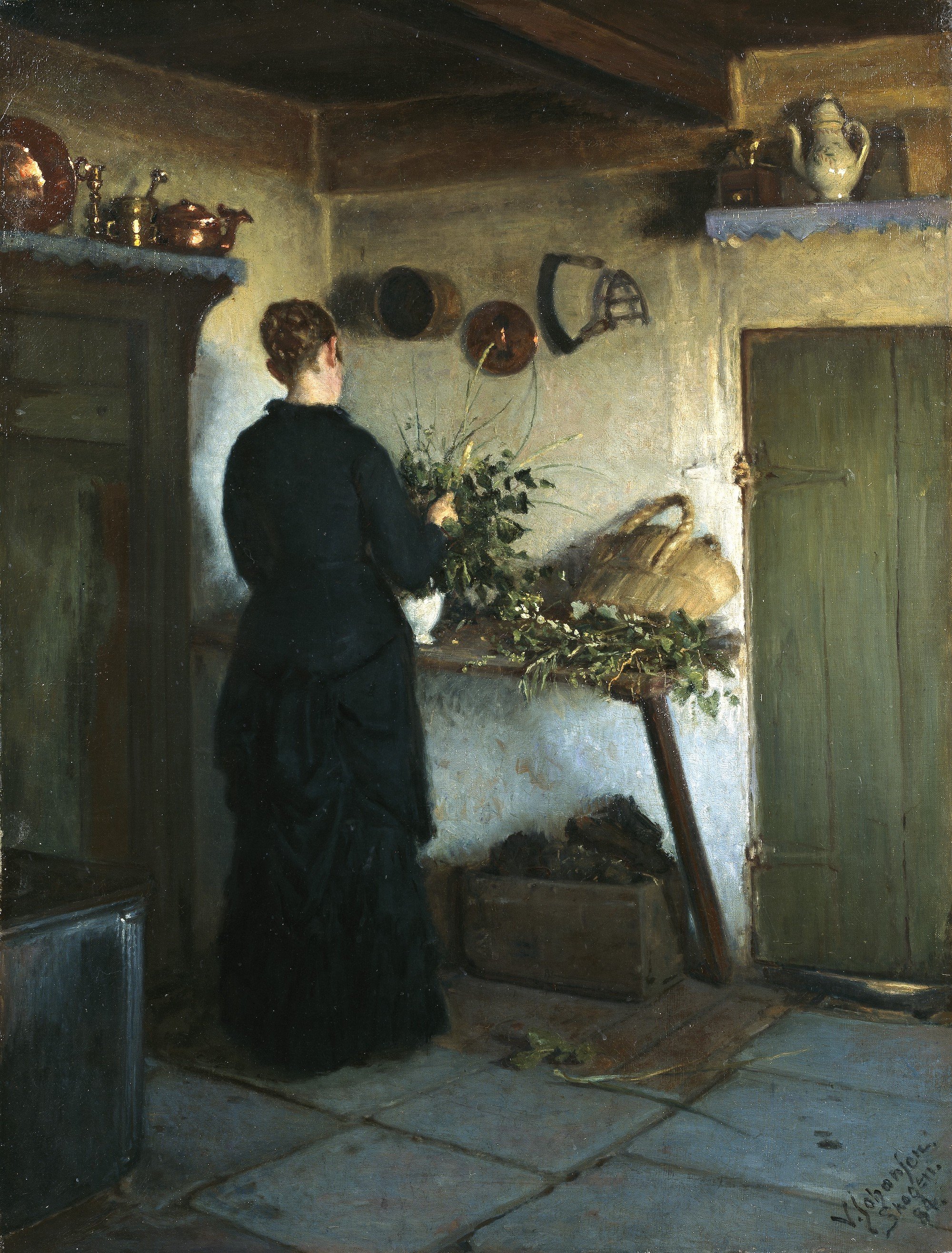 Viggo Johansen, Køkkeninteriør, 1884. Skagens Kunstmuseer.