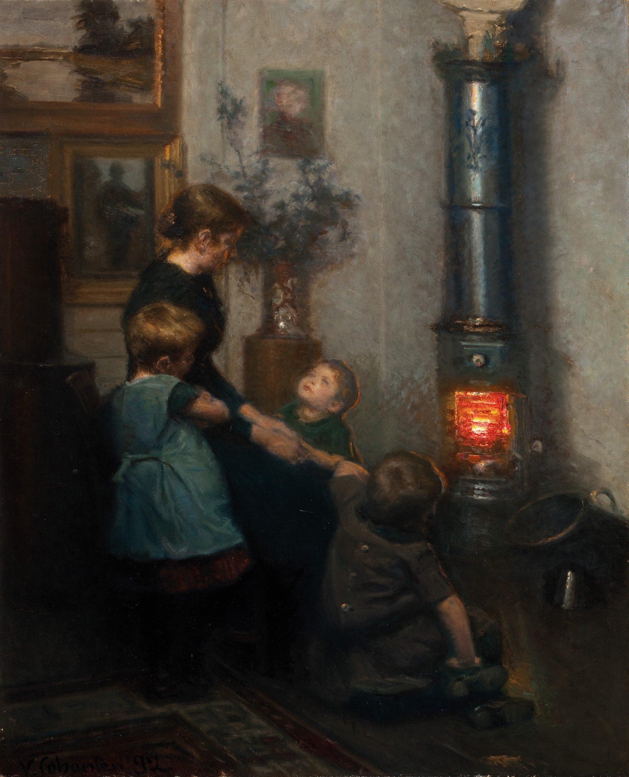 Viggo Johansen, Mor fortæller for de små, 1892. Skagens Kunstmuseer