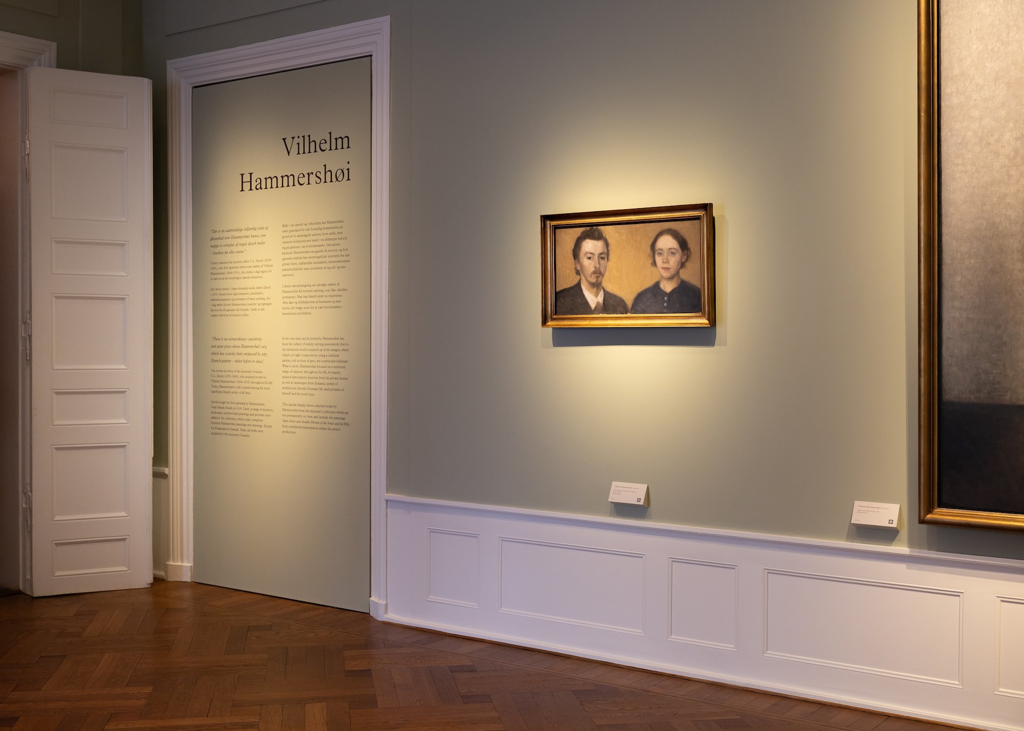 Vilhelm Hammershøi, Særophængning, udstillingsfoto, 2025. Foto: Davids Samling.