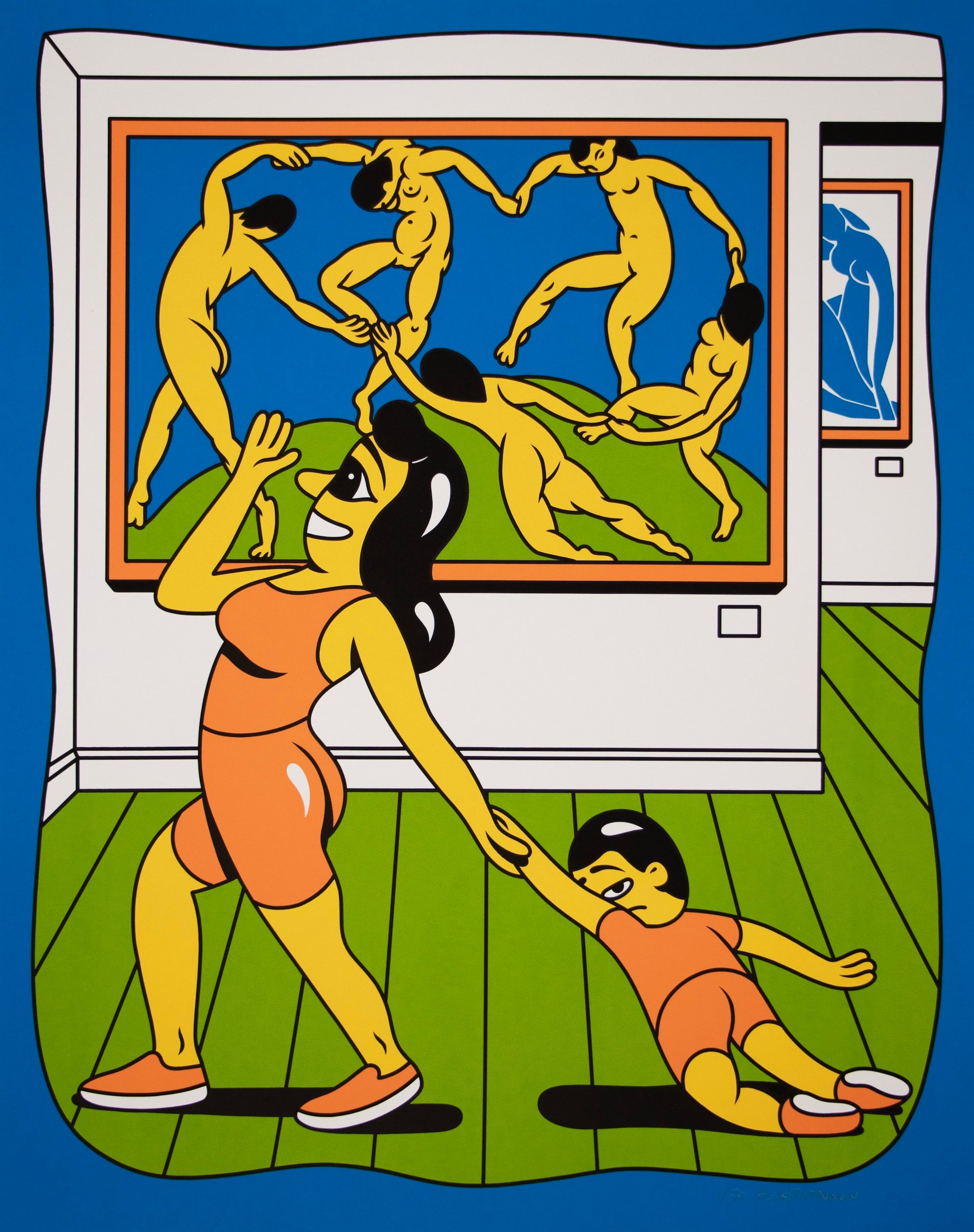 HuskMitNavn, Art Lovers, silketryk, 40 x 50 cm, 2023. Foto: Kastrupgårdsamlingen.