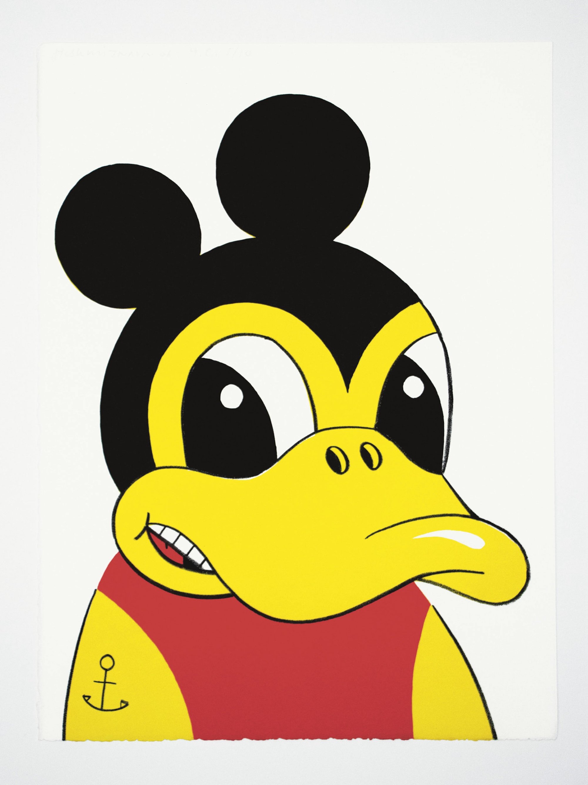 HuskMitNavn, Uden titel, litografi, 28,5 x 29 cm, 2006. Foto: Kastrupgårdsamlingen.