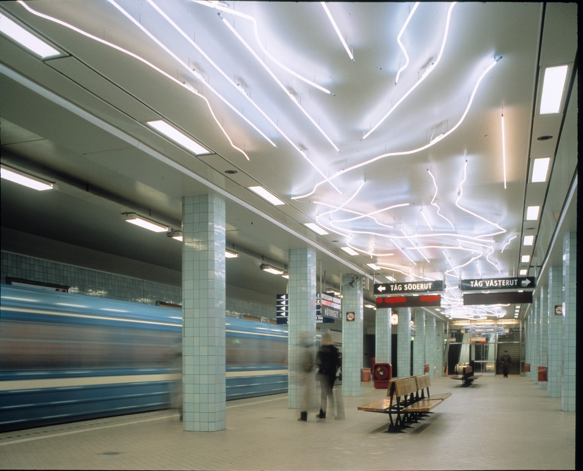 Metrostation Hötorget, Stockholm, 1996. Foto: Gerry Johansson