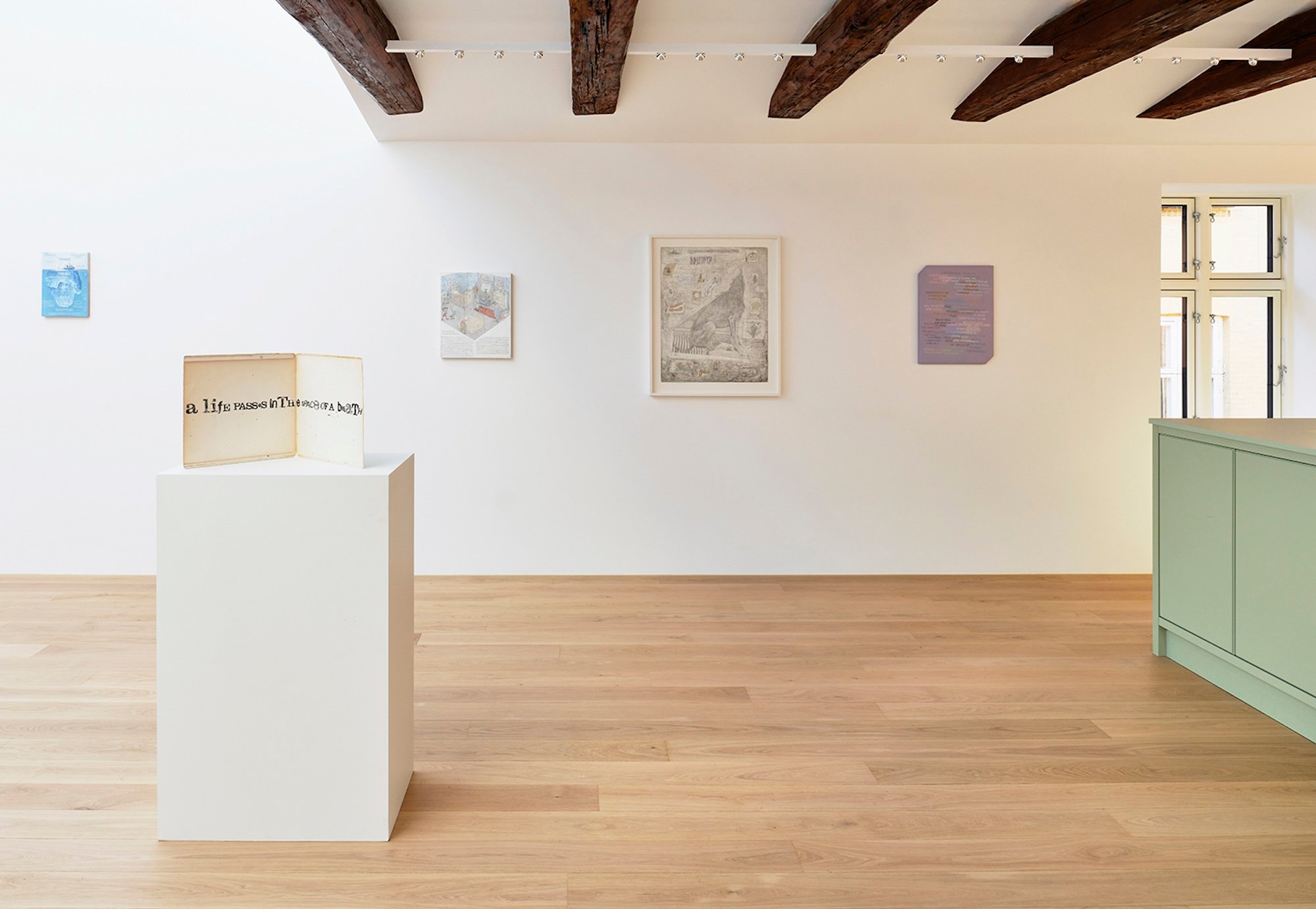 Simon Evans &amp; Sarah Lannan, udstillingsfoto, 2025. Foto: Galleri Bo Bjerggaard.