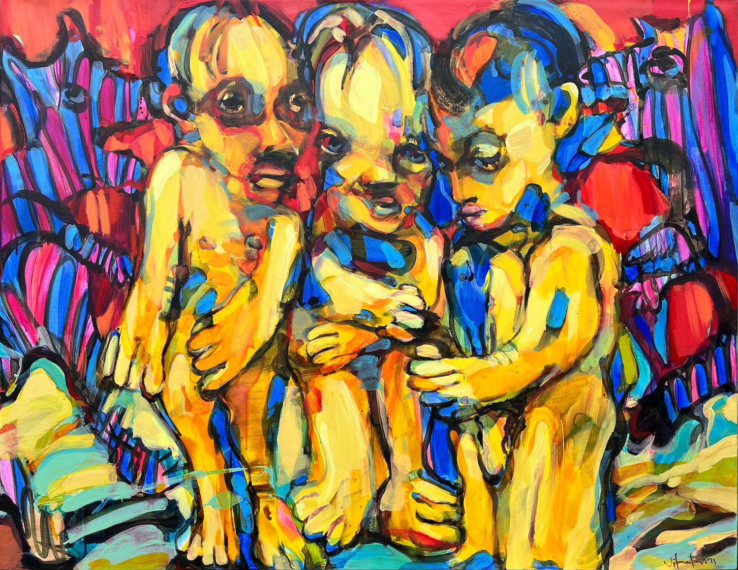 VILMANTAS, STORYTELLERS, 100 x 120 cm. Foto: Galleri NB