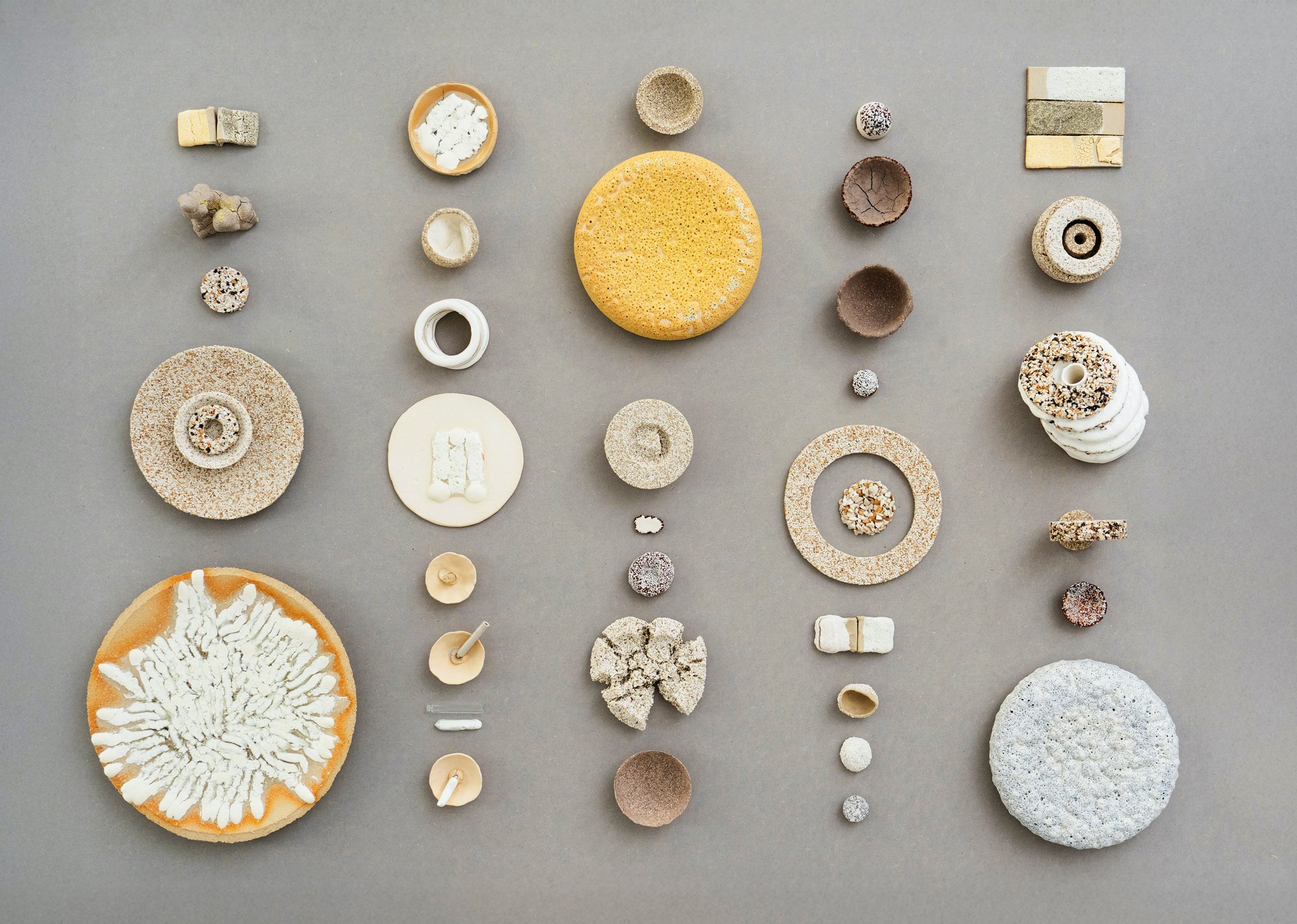 Thora Finnsdottir. Udpluk af eksperimenterende arbejde, 2025. Foto: Christoffer Askman.