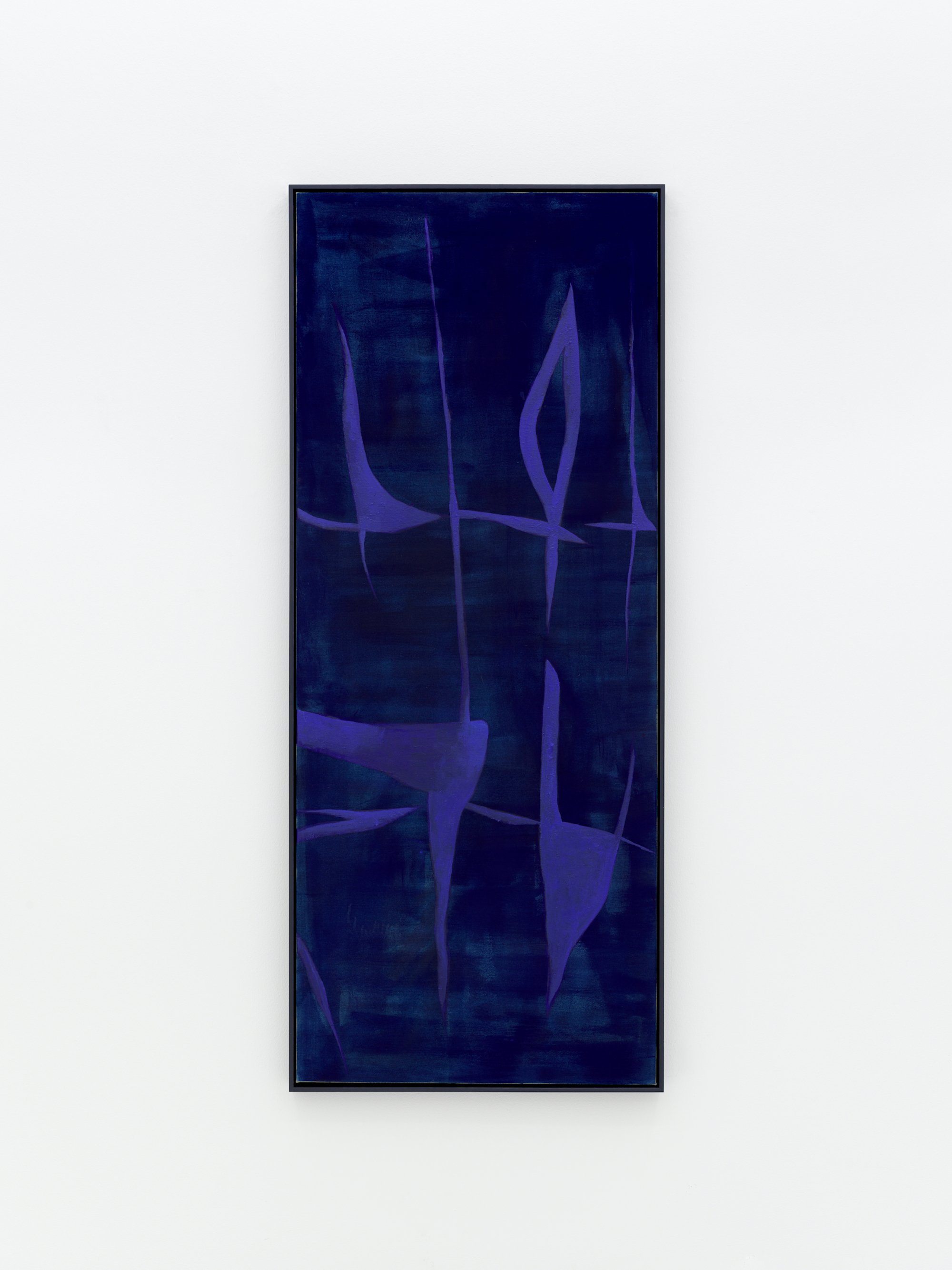 Mathias Malling Mortensen, Untitled, 2025, pigments and glue binder on canvas, painted solid oak frame. Foto: Malle Madsen