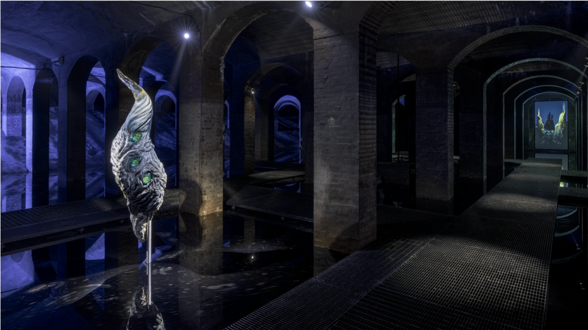 Installationsfoto, <i>Psychosphere</i> i Cisternerne, 2025. Foto: David Stjernholm.