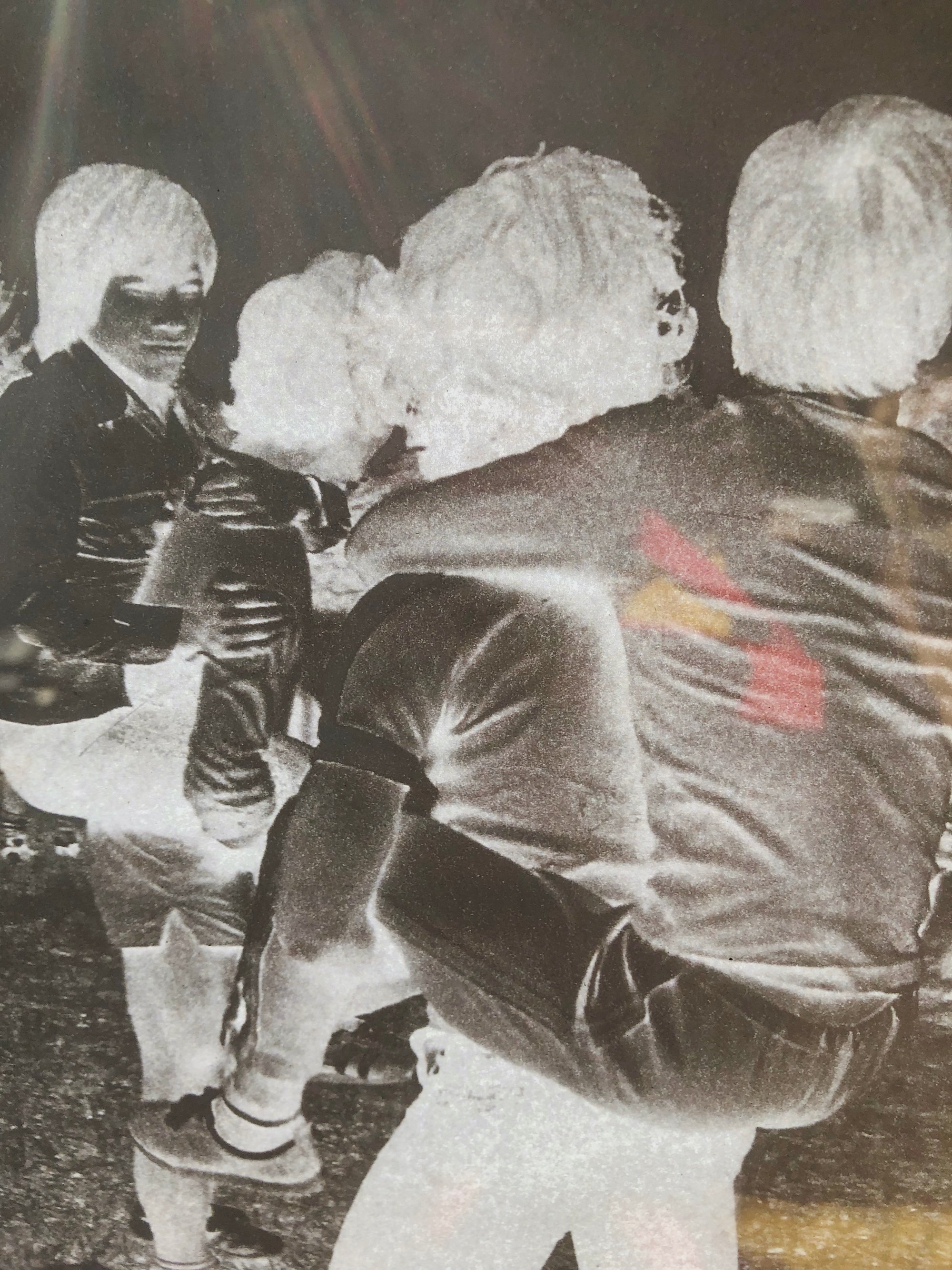 Sensitive Matter, <i>Photographing a digitally printed paper negative from a photograph taken by Alpha Dieu in 1977</i>. Photo: Carô Gervay.