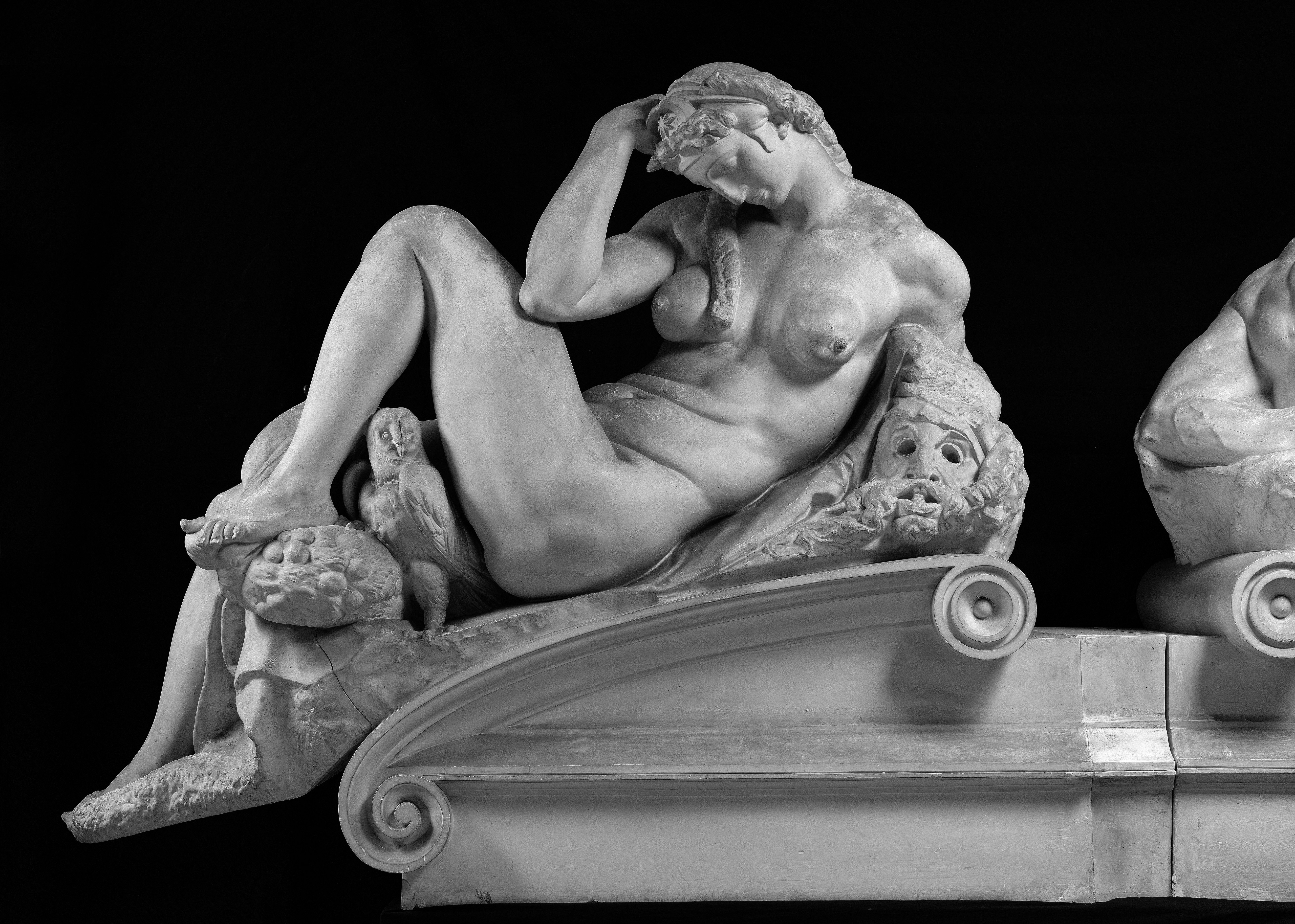 Gipsafstøbning efter Michelangelo Buonarroti, Nat (Notte). Original ca. 1524-26, afstøbning 1897. Den Kgl. Afstøbningssamling, SMK. Foto: SMK
