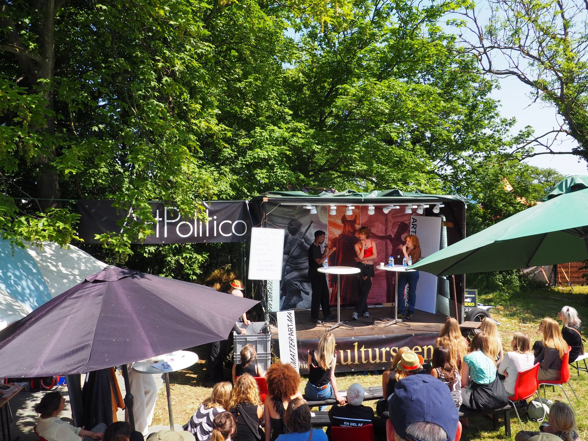 Art Matter på Folkemødet med Filip Vest, Rosa Lund og Prince Henry. Foto: Lærke Kartvedt.