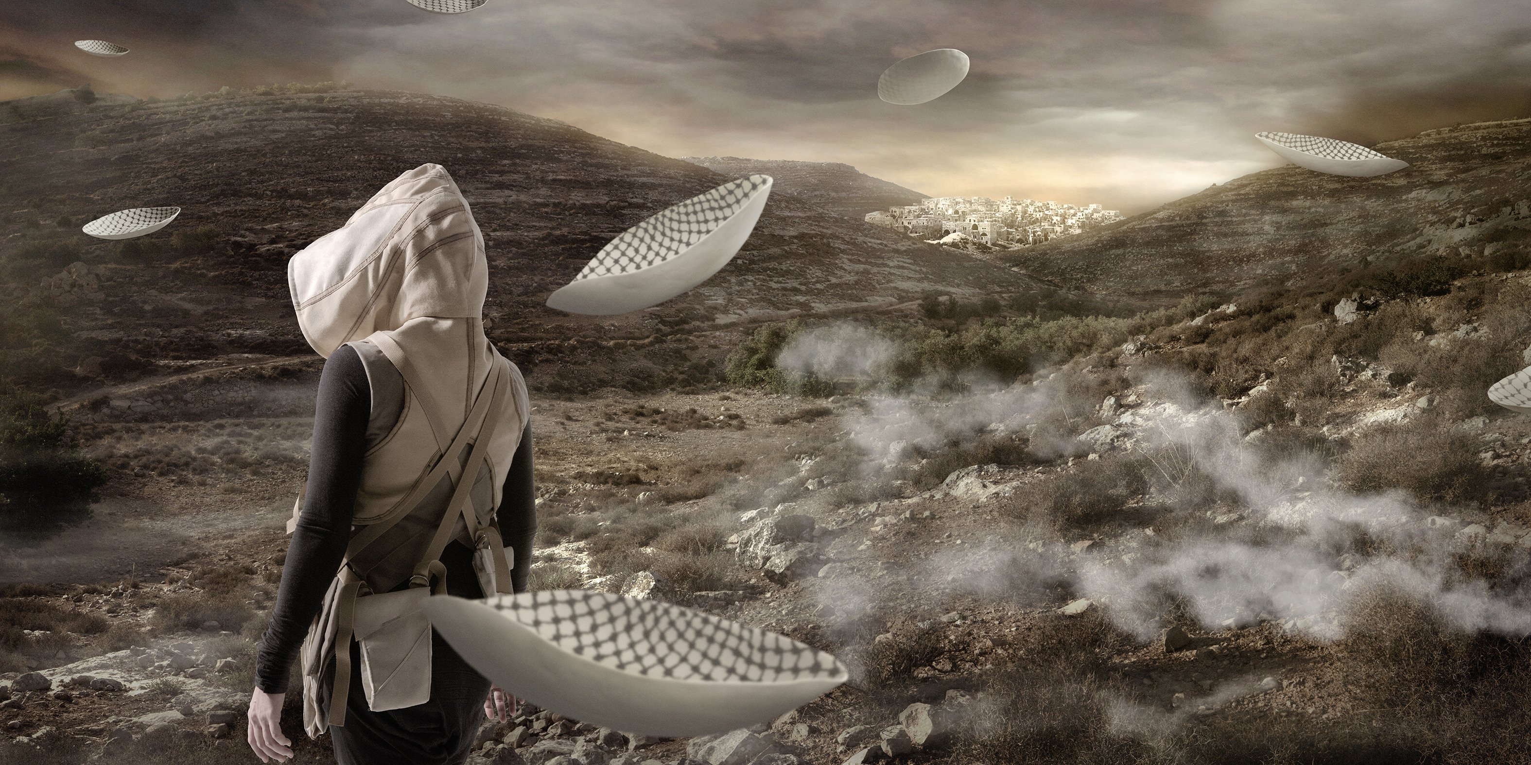 Larissa Sansour og Søren Lind: <em>In the Future They Ate From the Finest Porcelain </em>(2016). Courtesy of the artists