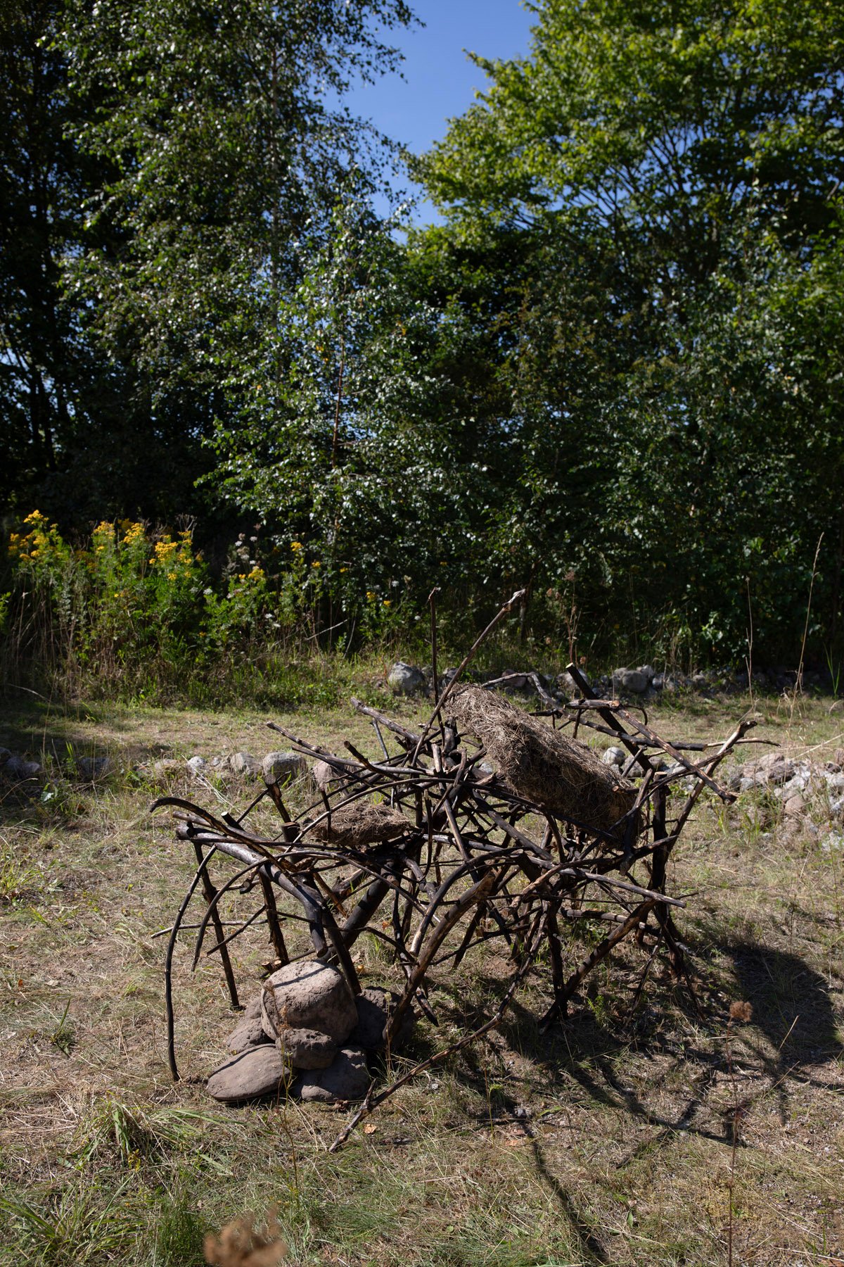 JONAS PALM, SOLKONGENS NABOS AGROAGGREGAT, 2025. Træ, jord og plantefibre.