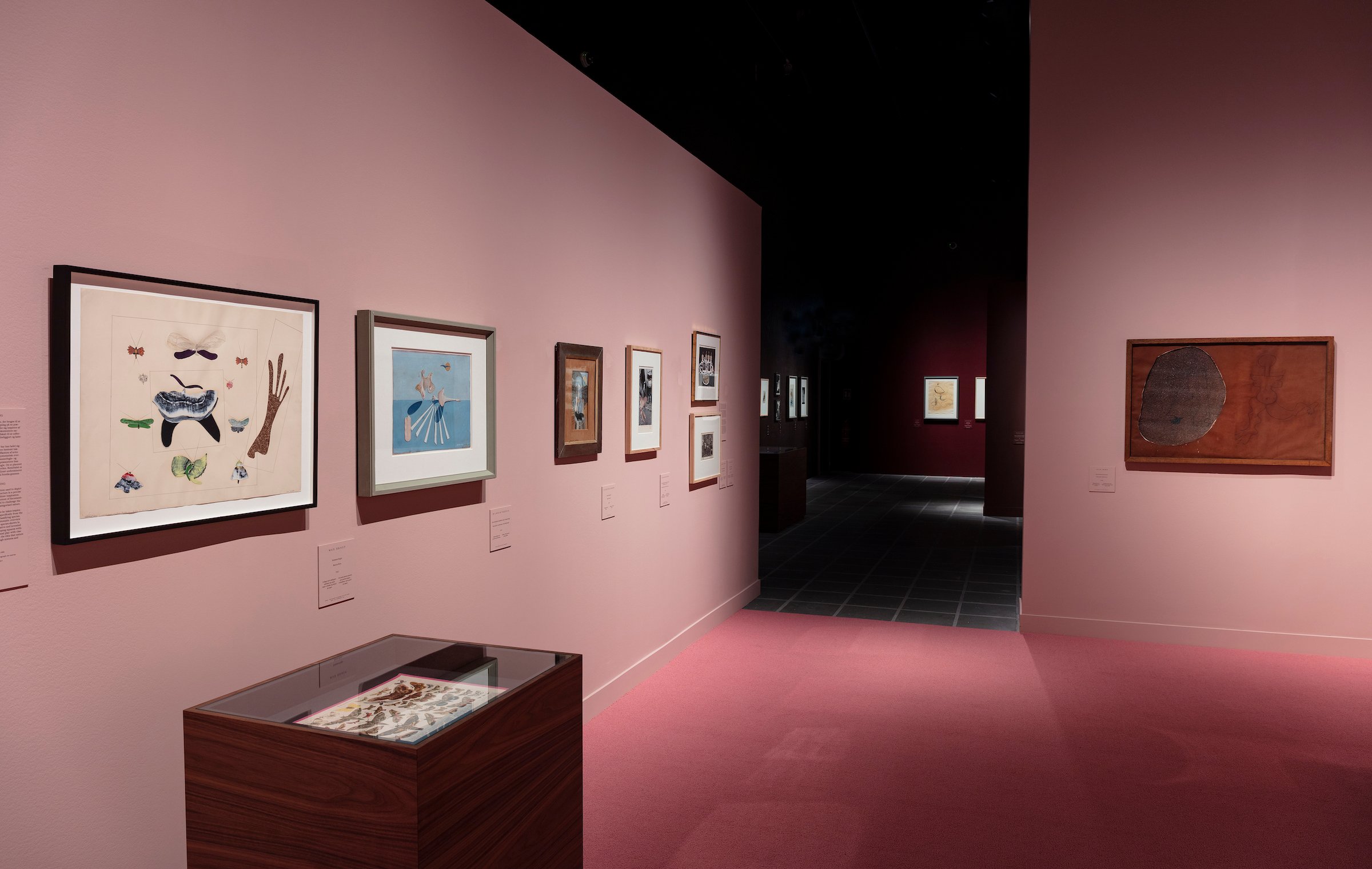 Installationsfoto, <i>Surrealisme på papir</i>, SMK, 2025. Foto: SMK