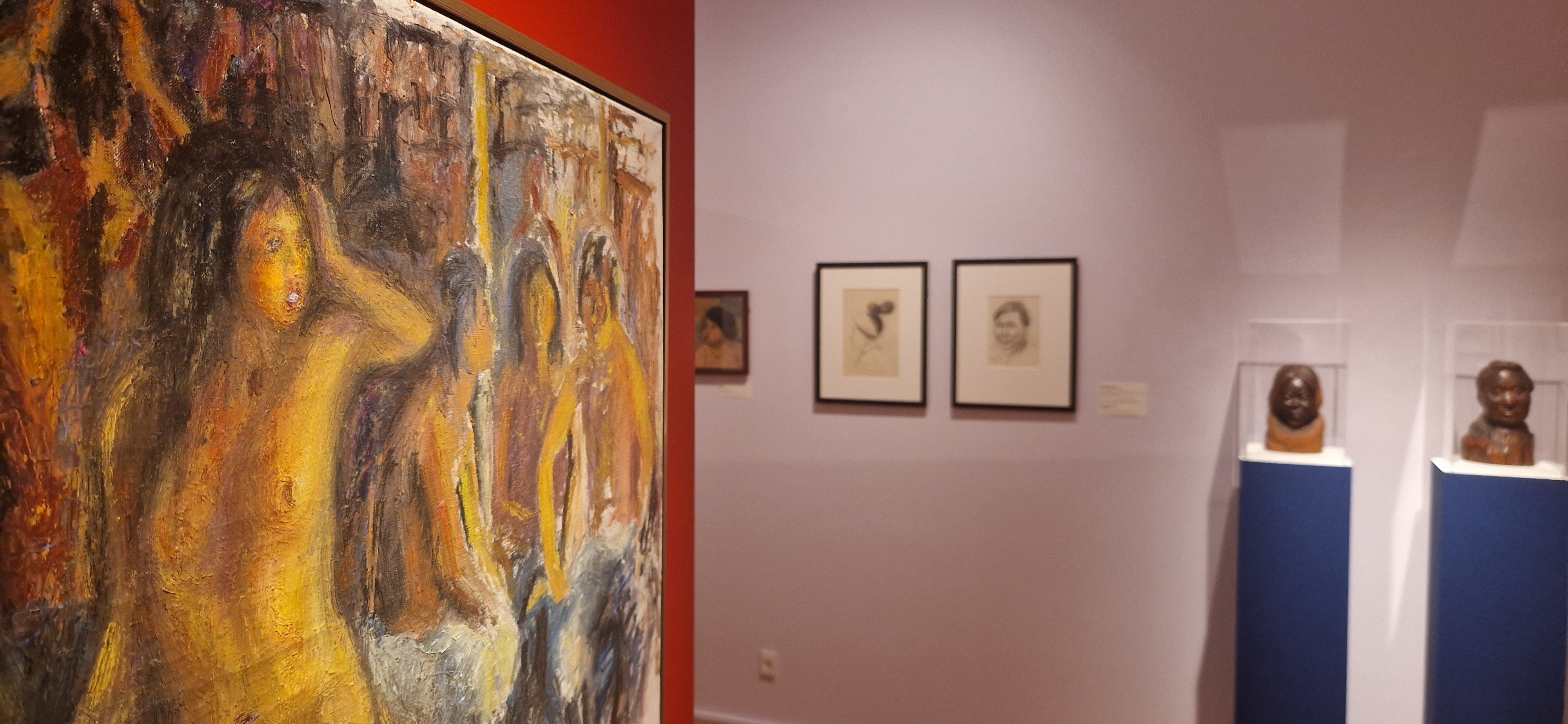 Installationsfoto, <i>Hans Lynge: Lidenskab skal der til!<i>, Museet for Religiøs Kunst, 2025. Foto: Museet for Religiøs Kunst</i></i>