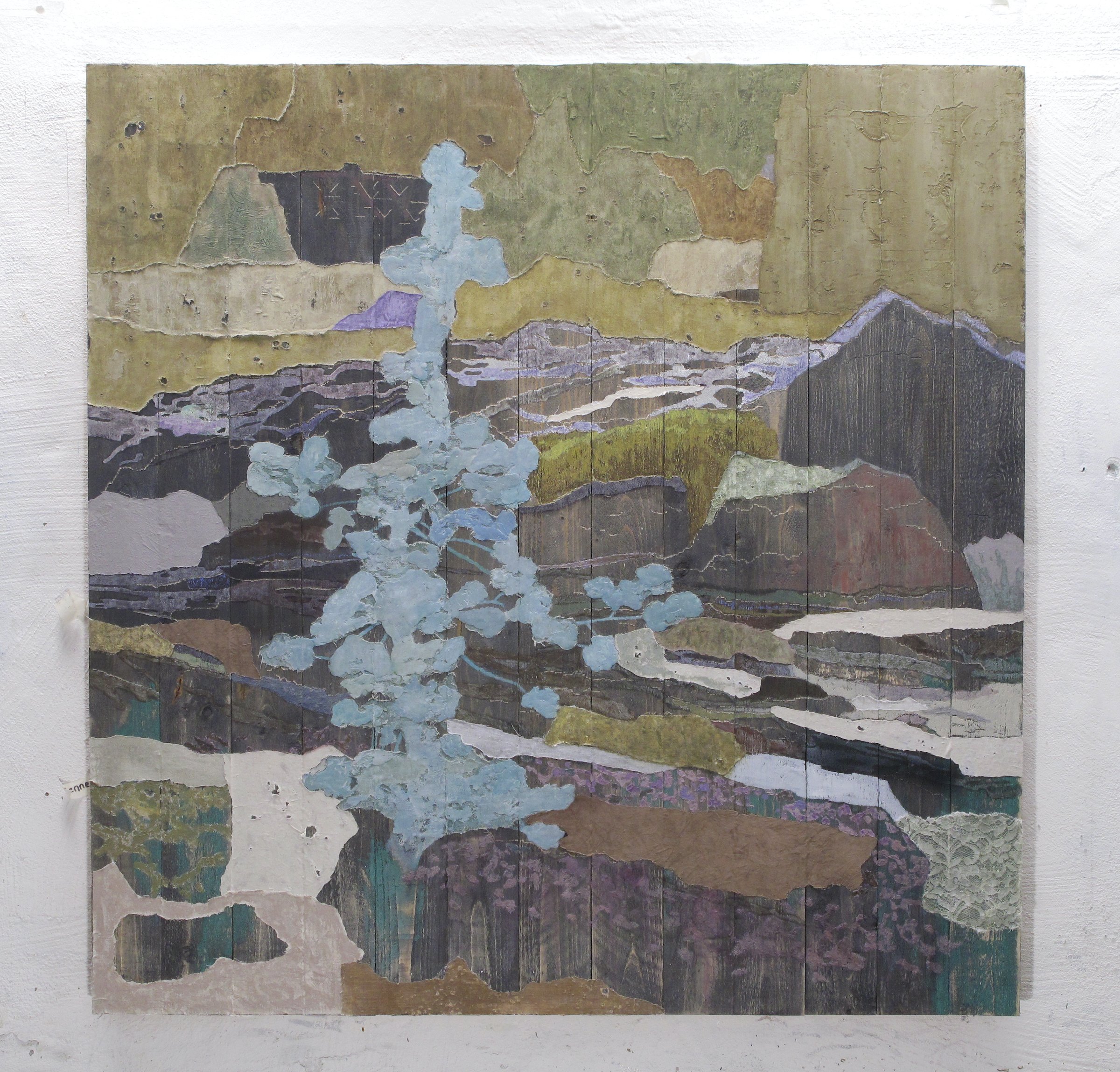 ivan Andersen, <i>All About</i>, 2025. Mixed media, 137,5 cm x 135,5 cm x 4,0 cm. Foto: Anders Sune Berg.