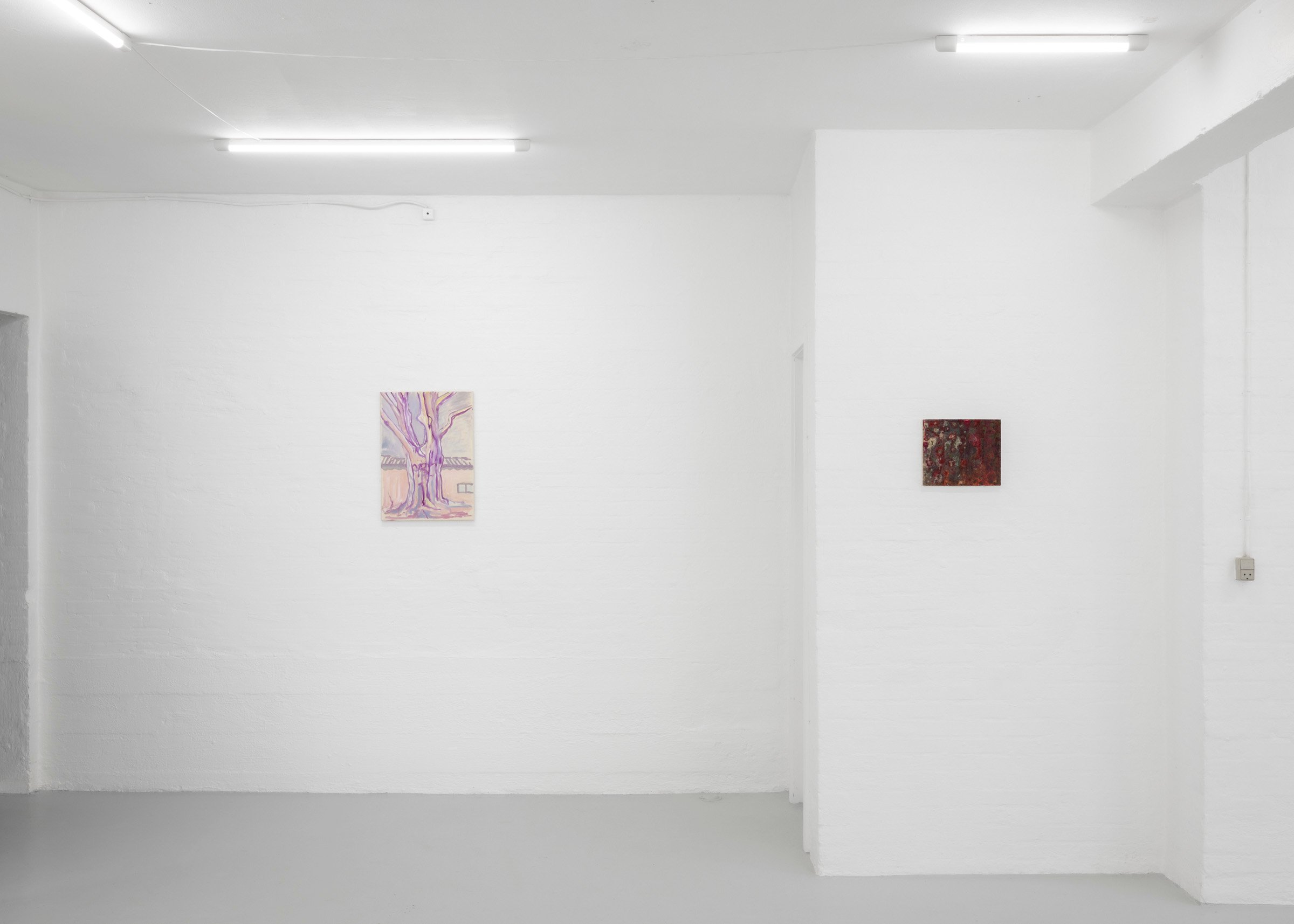 Mira Winding, Peace be still, 2025; Morten Knudsen, Untitled (Y), 2024 - 2025 Foto: Malle Madsen