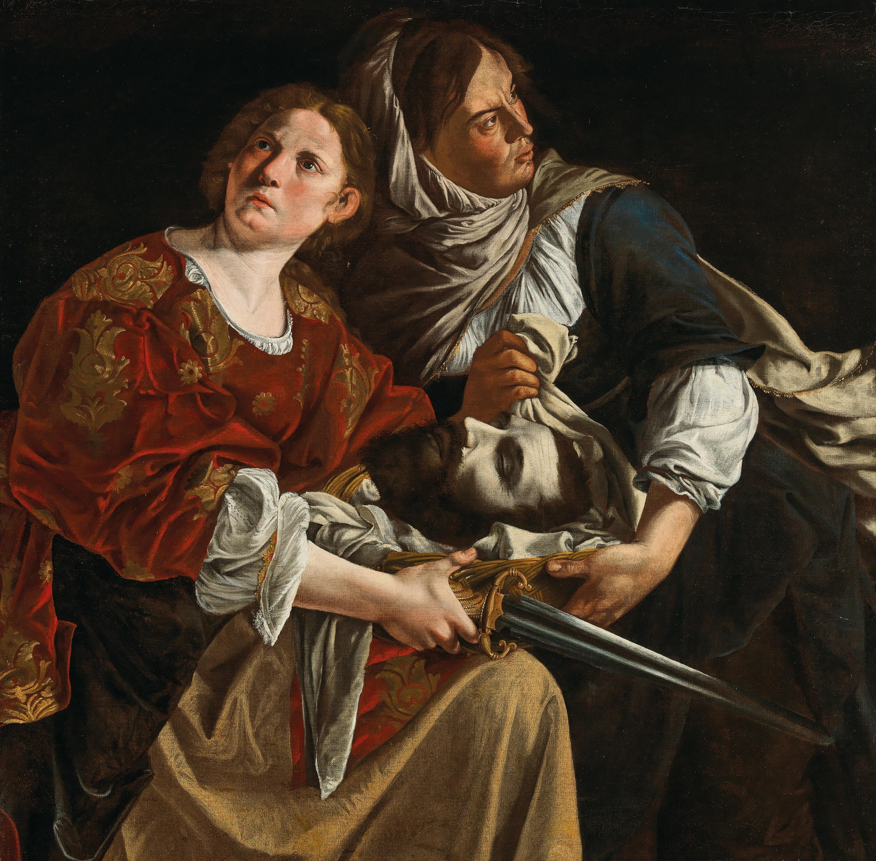 Artemisia Gentileschi Judith og hendes tjenestepige med Holofernes’ hoved, 1621-24. Foto WikiArt.org