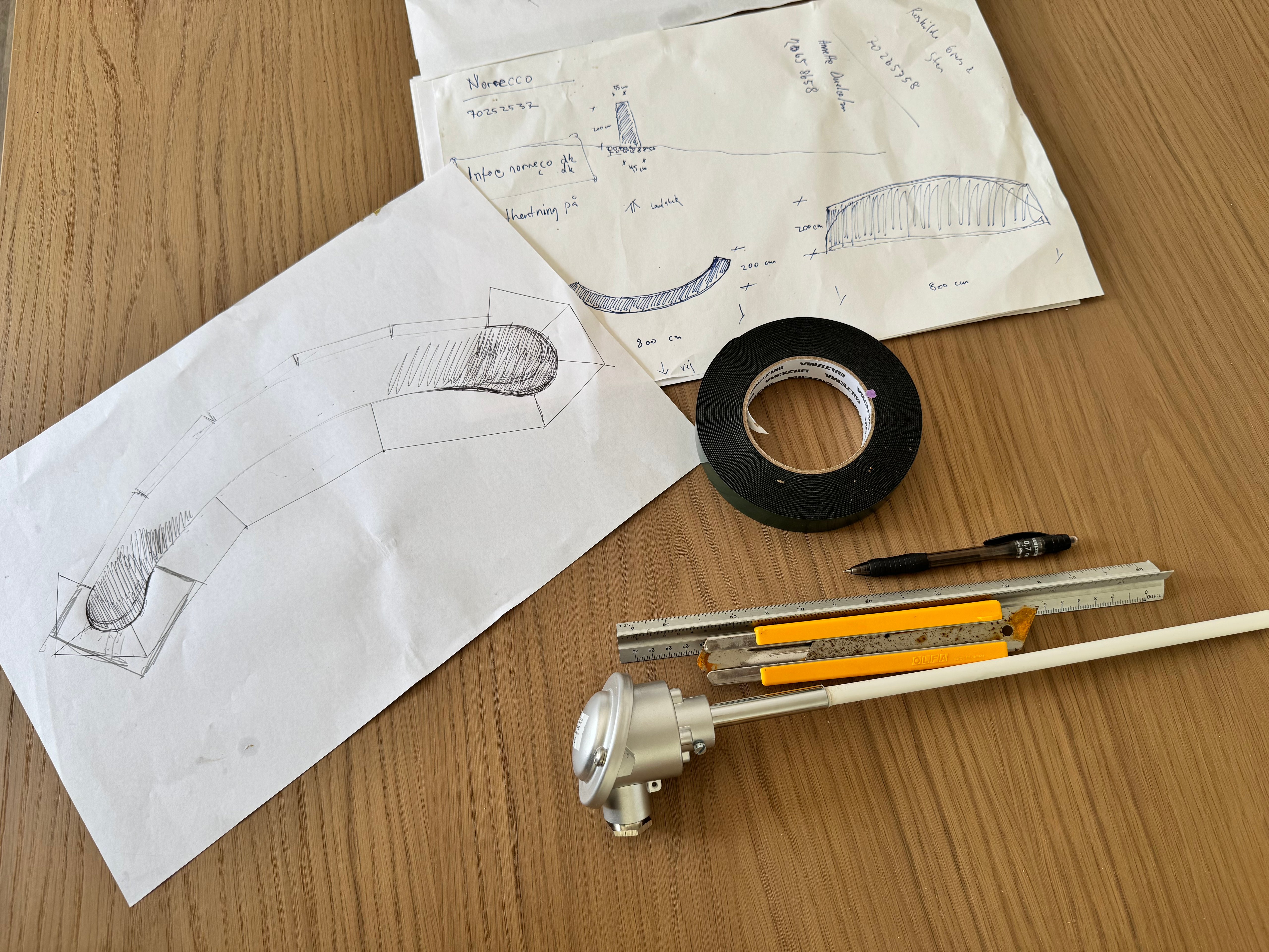 Skitser fra projektet i Kildedal. Foto: Jan Falk Borup