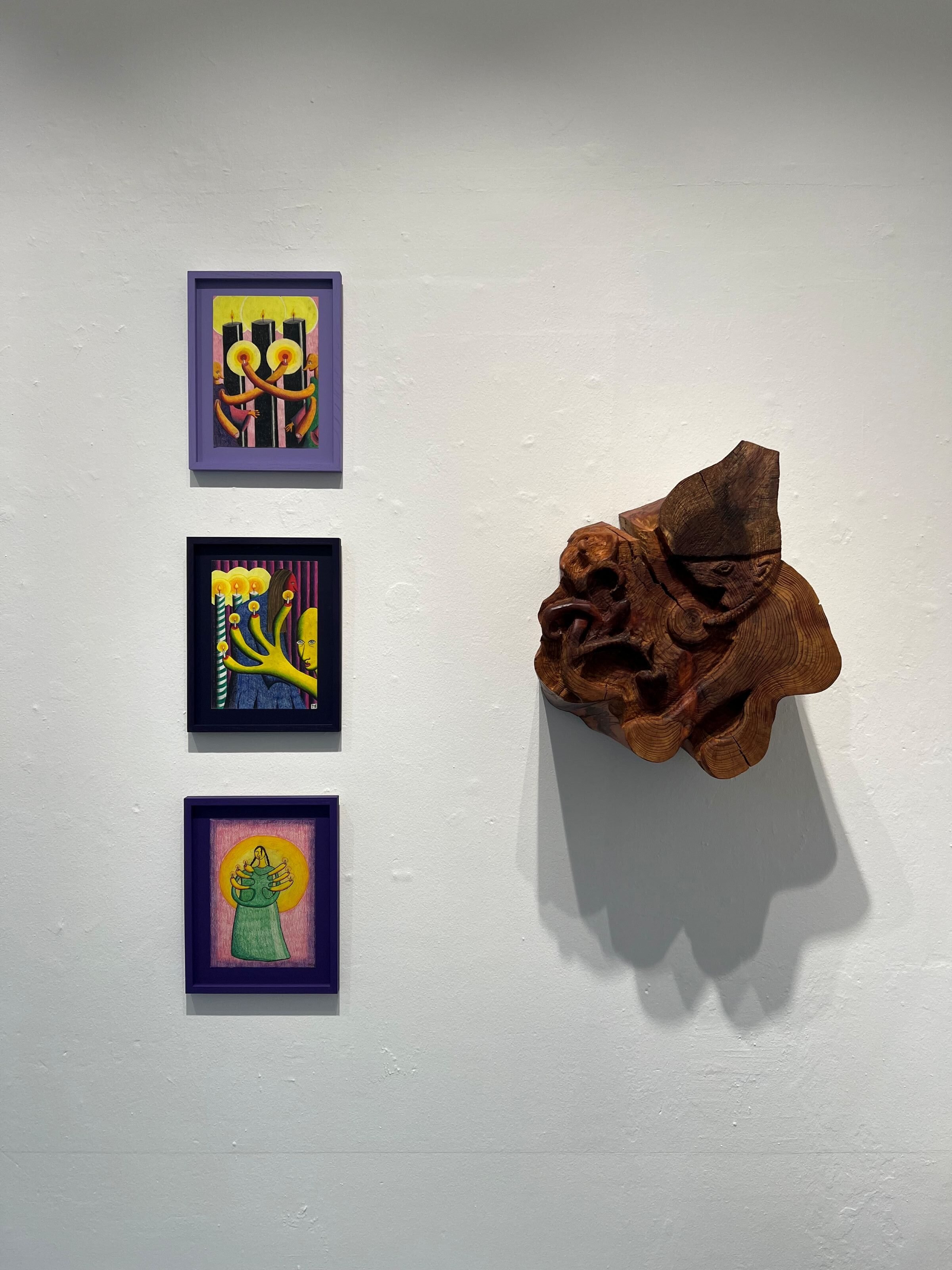 Mette Rasmussen udstilling <i>Vrangagtige billeder</i> på Københavns Kunsthandel, 2025. Installationsfoto: Københavns Kunsthandel