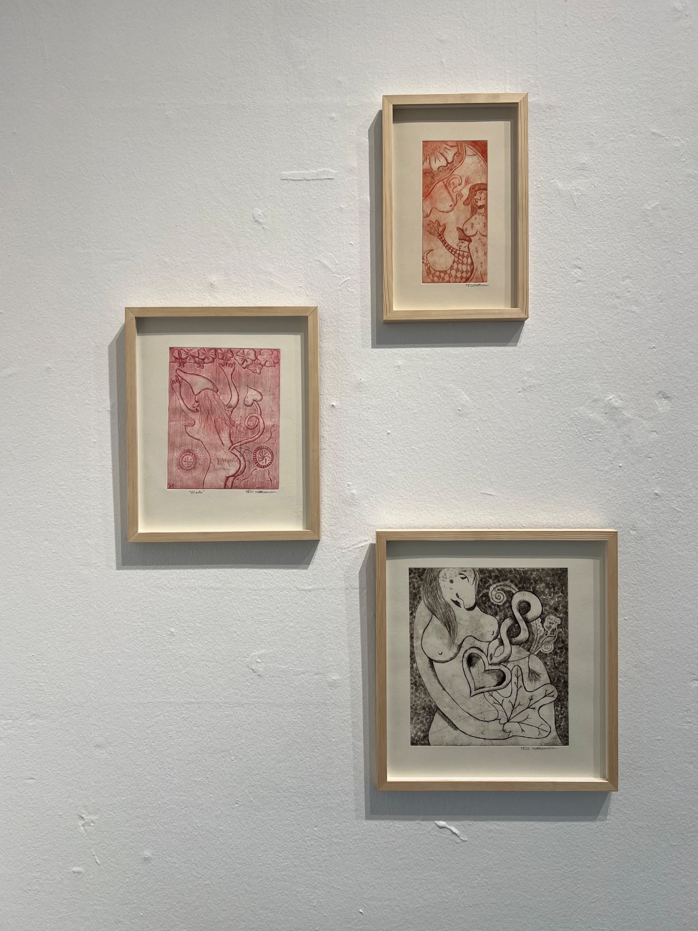 Mette Rasmussen udstilling Vrangagtige billeder på Københavns Kunsthandel, 2025. Installationsfoto: Københavns Kunsthandel