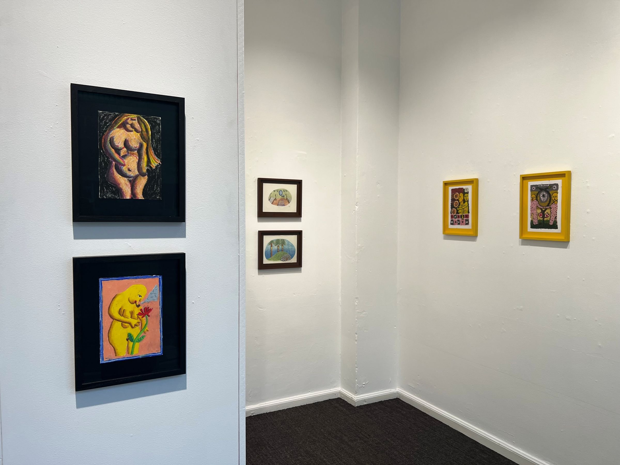 Mette Rasmussen udstilling Vrangagtige billeder på Københavns Kunsthandel, 2025. Installationsfoto: Københavns Kunsthandel