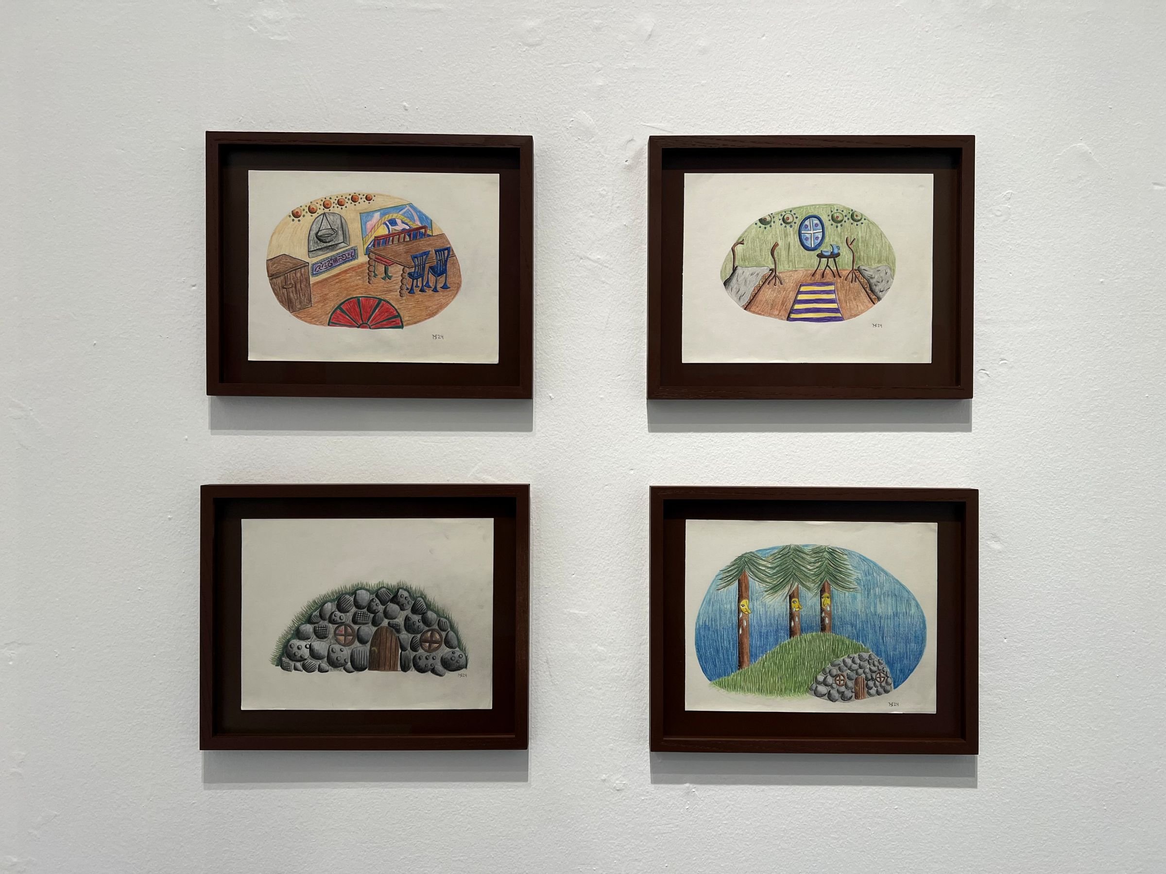 Mette Rasmussen udstilling Vrangagtige billeder på Københavns Kunsthandel, 2025. Installationsfoto: Københavns Kunsthandel