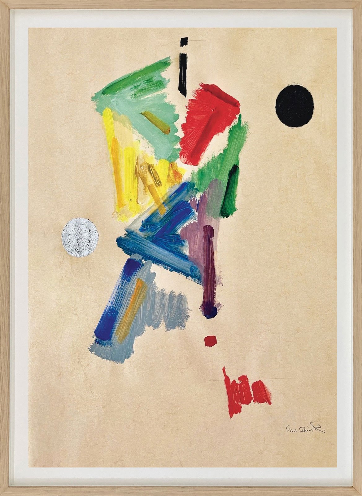 Ulla Diedrichsen: Communication IV, 2025 Gouache på papir 100 x 80 cm. Foto: Charlotte Fogh Gallery