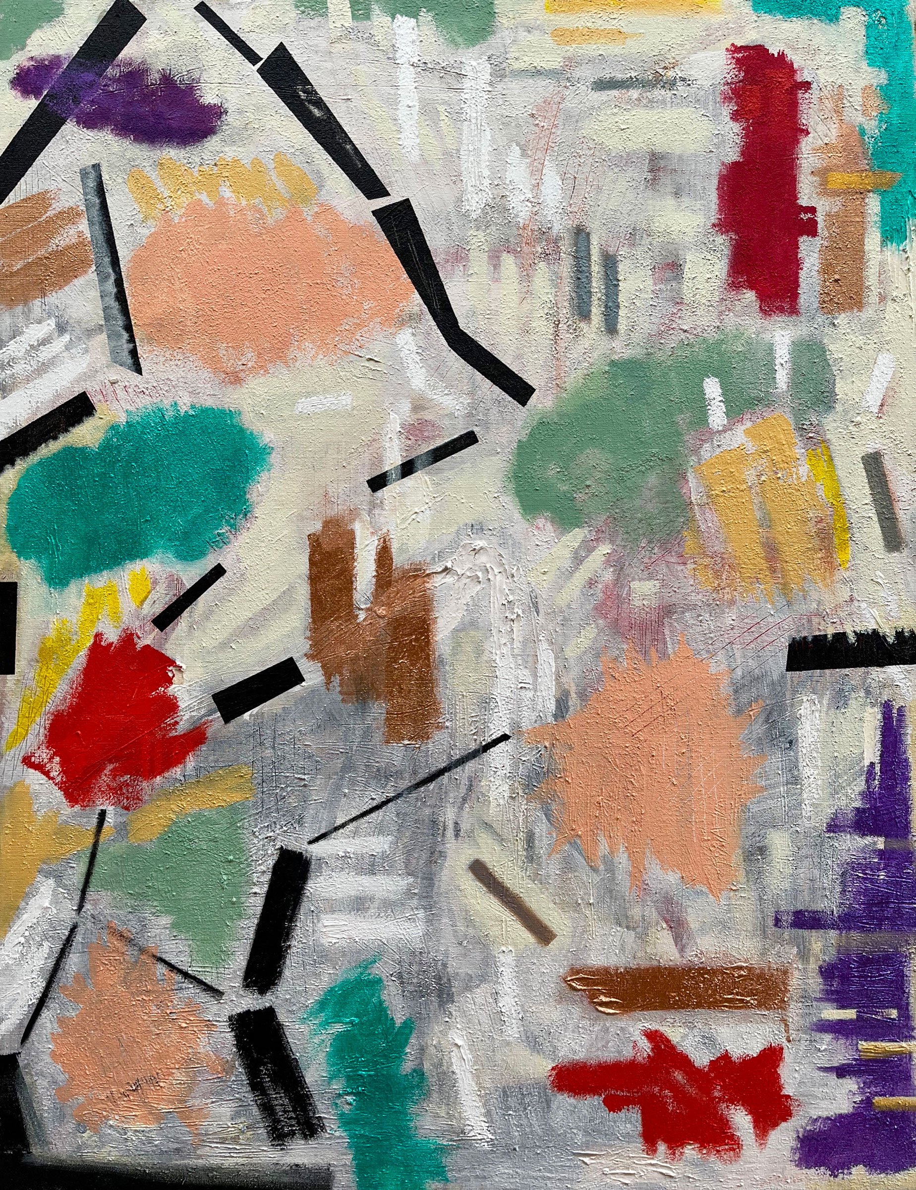 Ulla Diedrichsen: Metallic Clouds, 2025 Maleri på lærred 125 x 95 cm. Foto: Charlotte Fogh Gallery