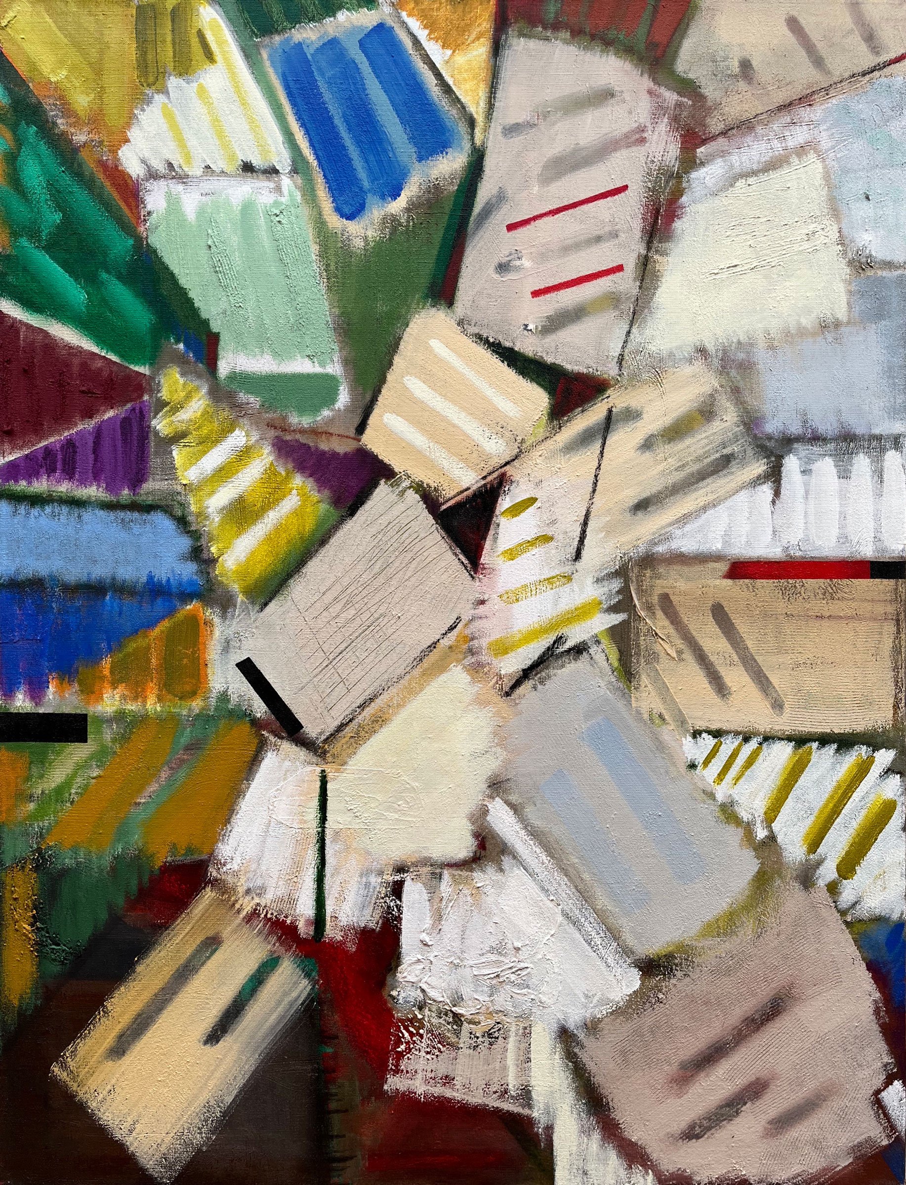 Ulla Diedrichsen: Thinking and Walking, 2025 Maleri på lærred 125 x 95 cm. Foto: Charlotte Fogh Gallery