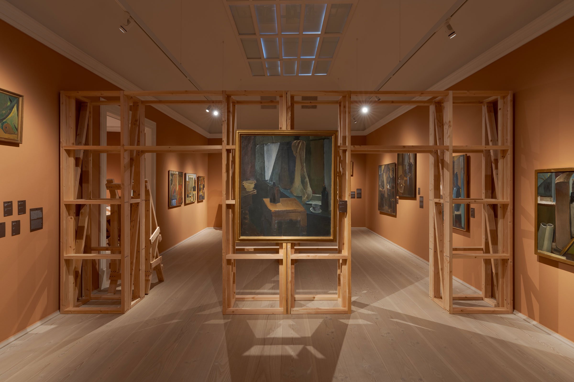 View fra udstillingen Ebba Carstensen: At male ud af hovedet. Foto: David Stjernholm