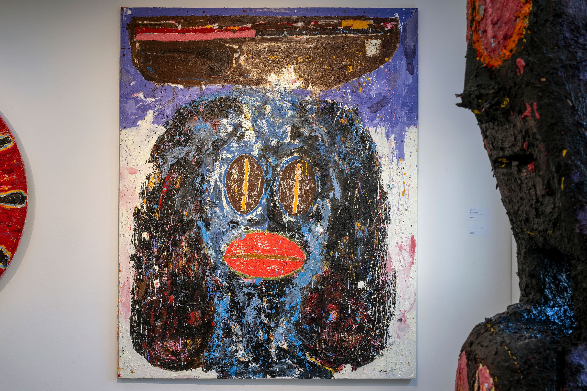 Jack Kabangu: <i>Dark face woman painting (when it rains it pours / en ulykke kommer sjældent alene)</i>. Foto: Torben E. Meyer.