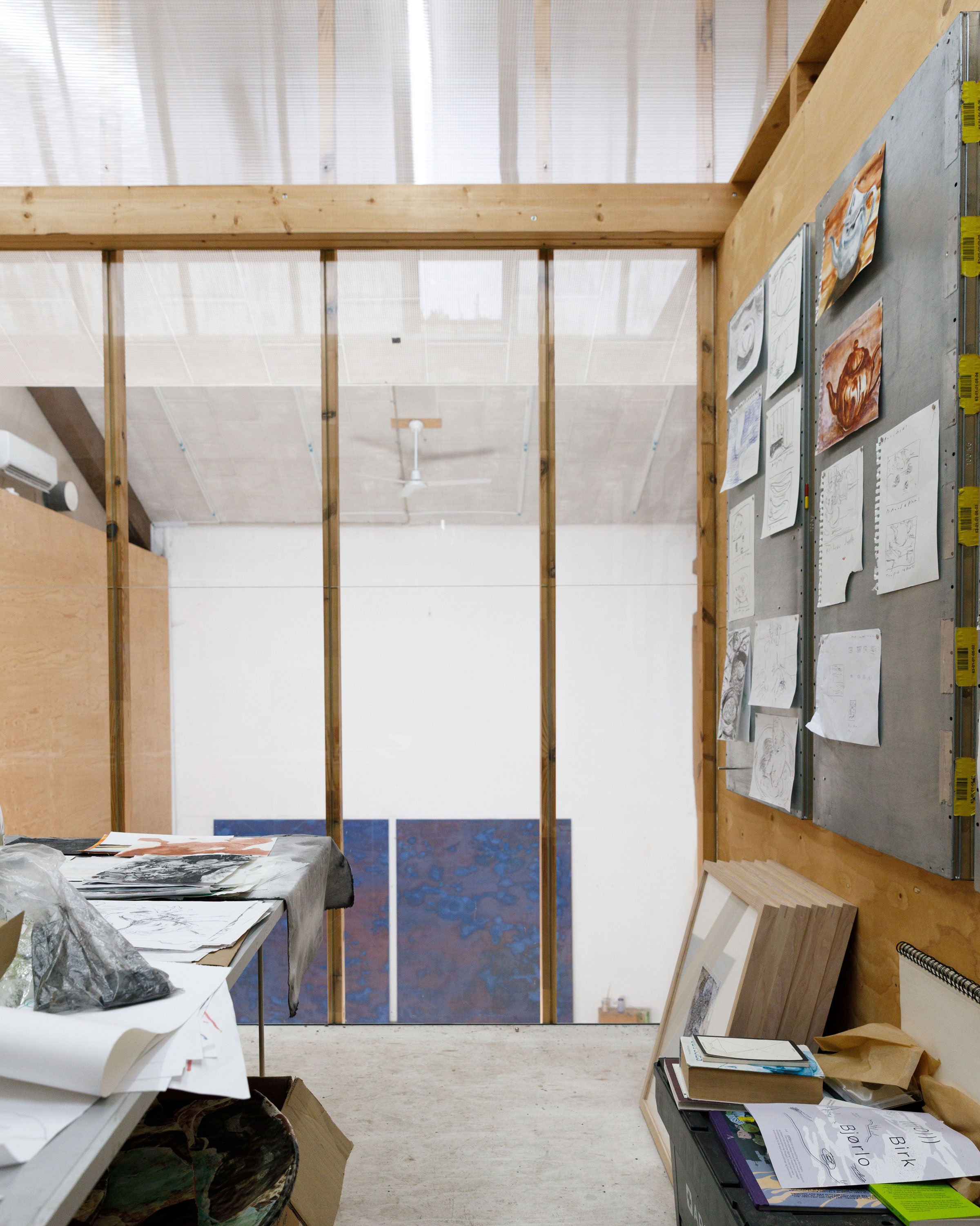 Birk Bjørlos studio. Foto: Benedikte Kjærulff