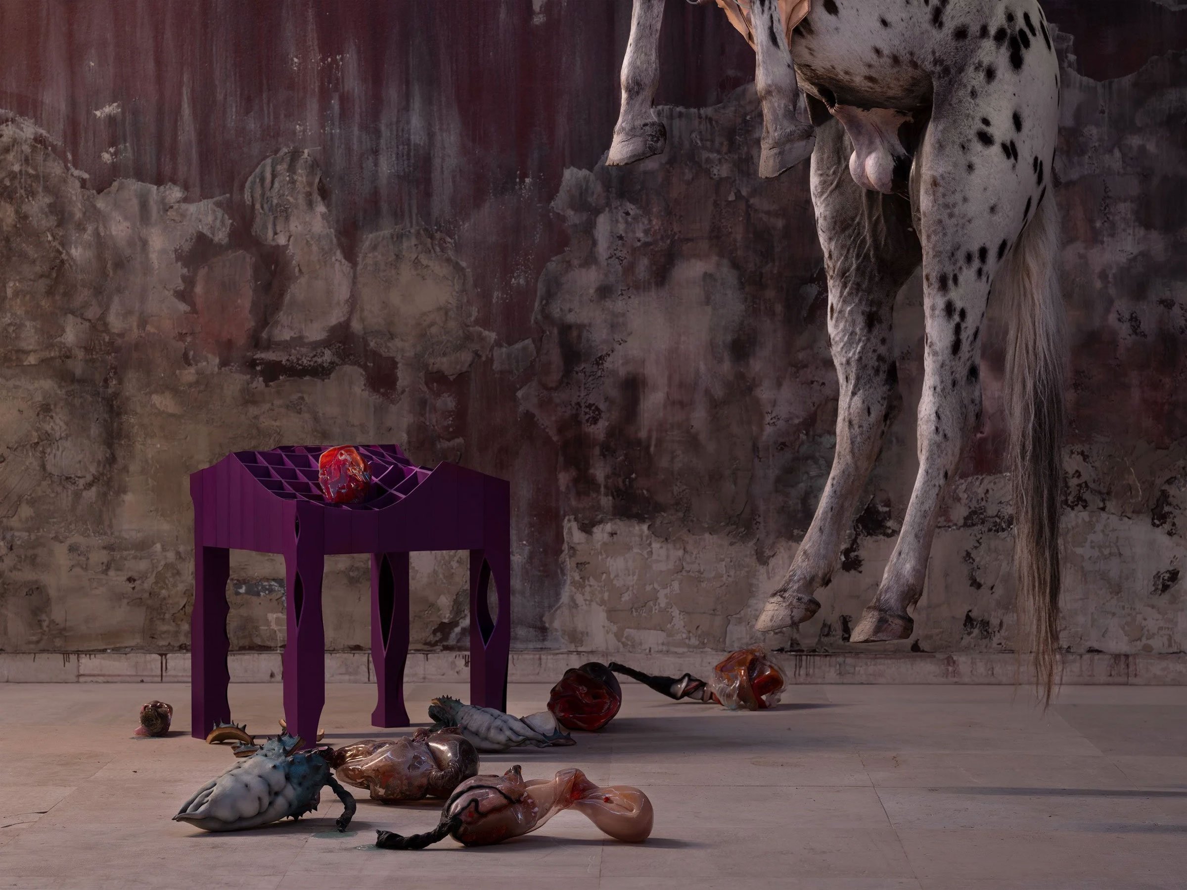Bidrag til udstillingen <i>Uffe Isolotto, We Walked the Earth</i> i Den Danske Pavillon under Venedig Biennalen i 2022. Foto: Ugo Carmeni