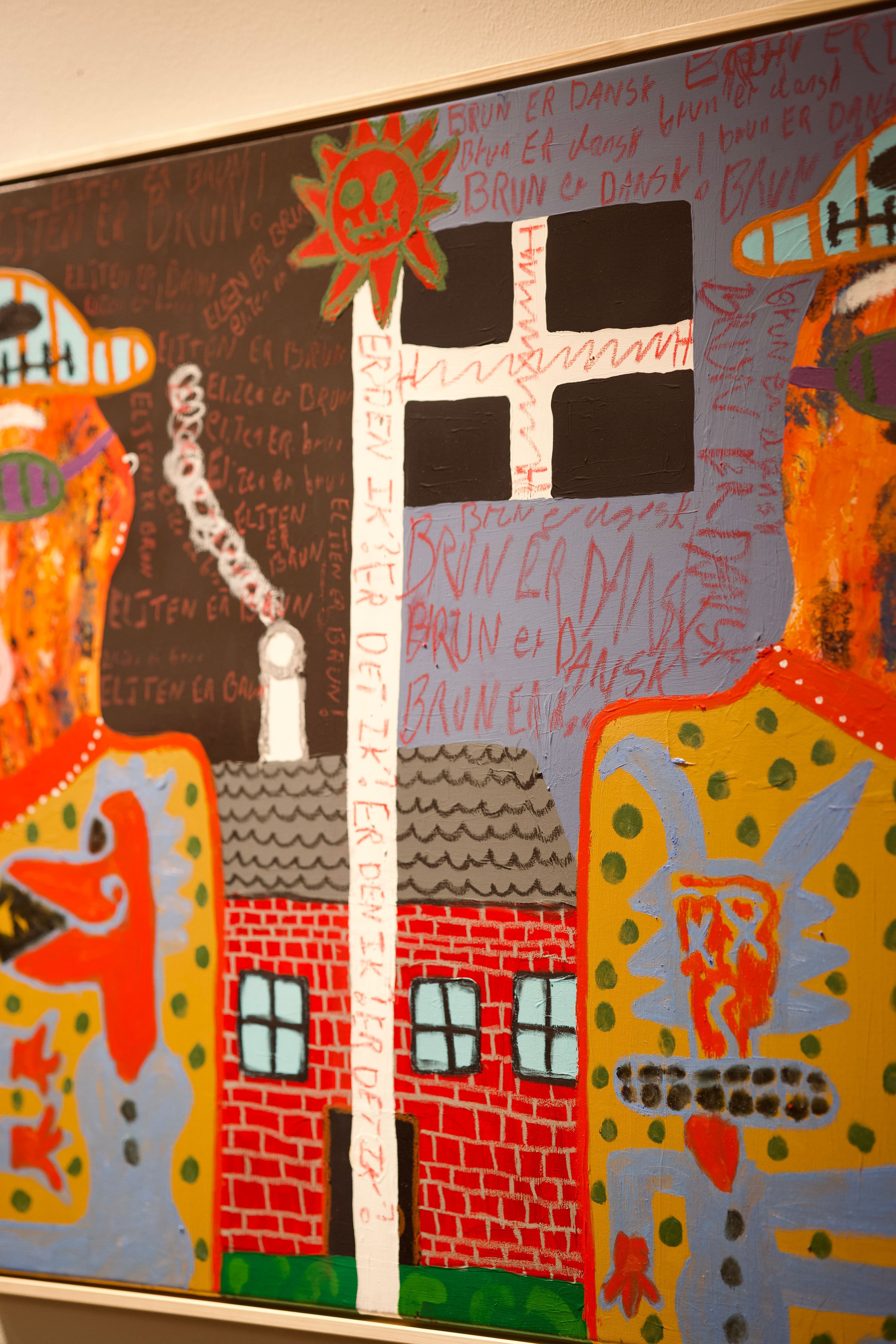 Fra udstillingsåbningen af Haidar Ansari og T.Ankers GUD BEVARE DE GRIMME BØRN. Foto: Josephine Celine.