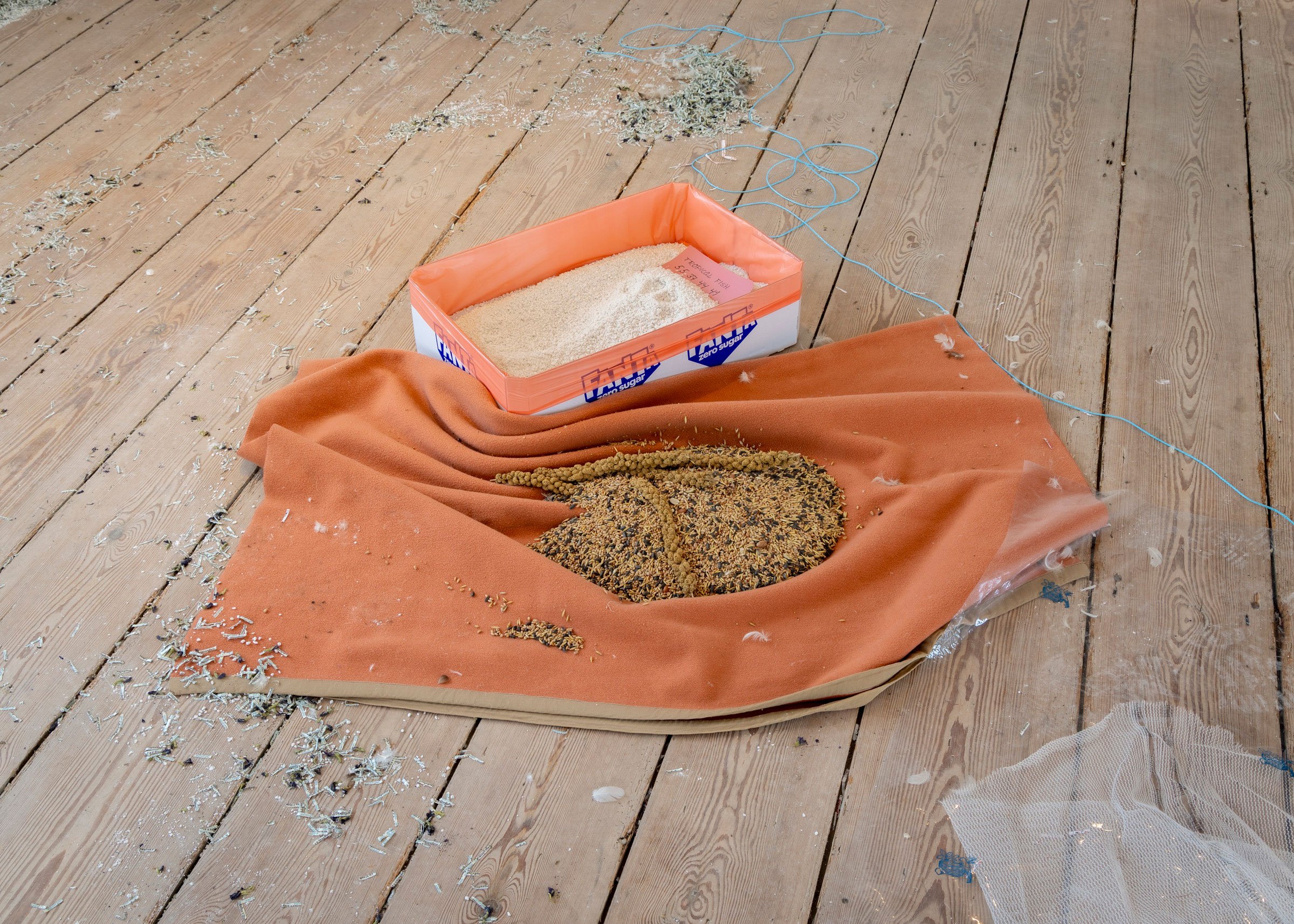 Installationsview fra udstillingen af Jason Dodge og Elena Narbutaitė. Foto: Malle Madsen.